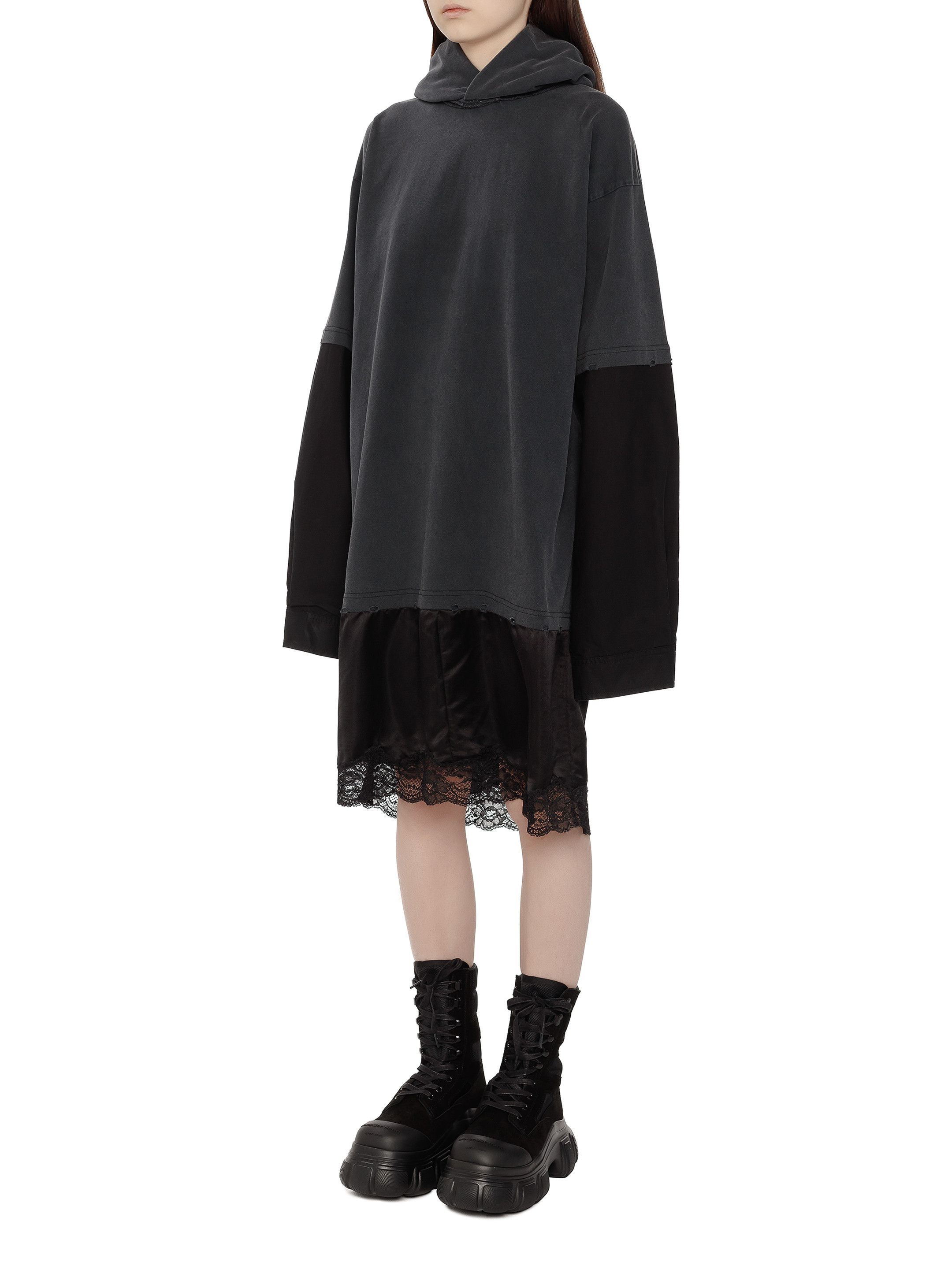 Balenciaga o1srvl11e1124 T-Shirt Slip Dress in Washed Black Size M / US 6-8 / IT 42-44 - 2 Thumbnail