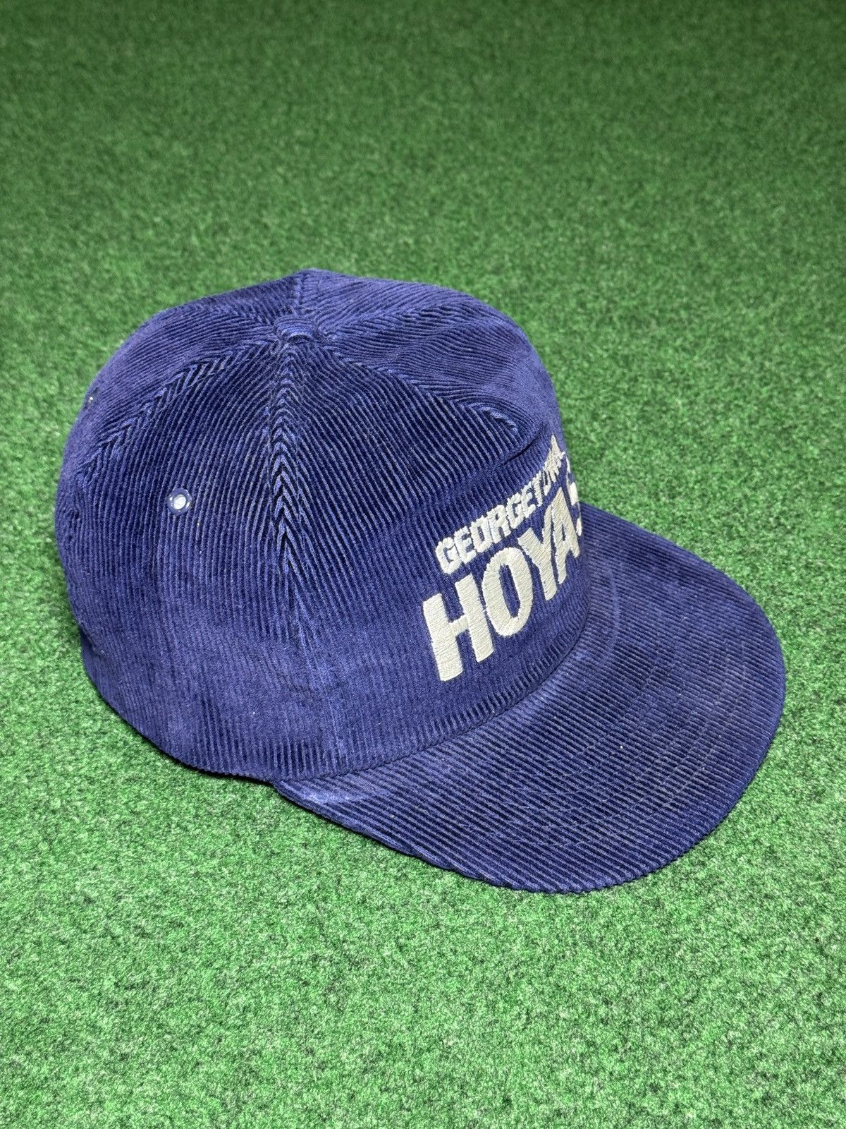 Vintage Vintage 90s Georgetown Hoyas Corduroy Blue Snapback Hat Size ONE SIZE - 2 Thumbnail