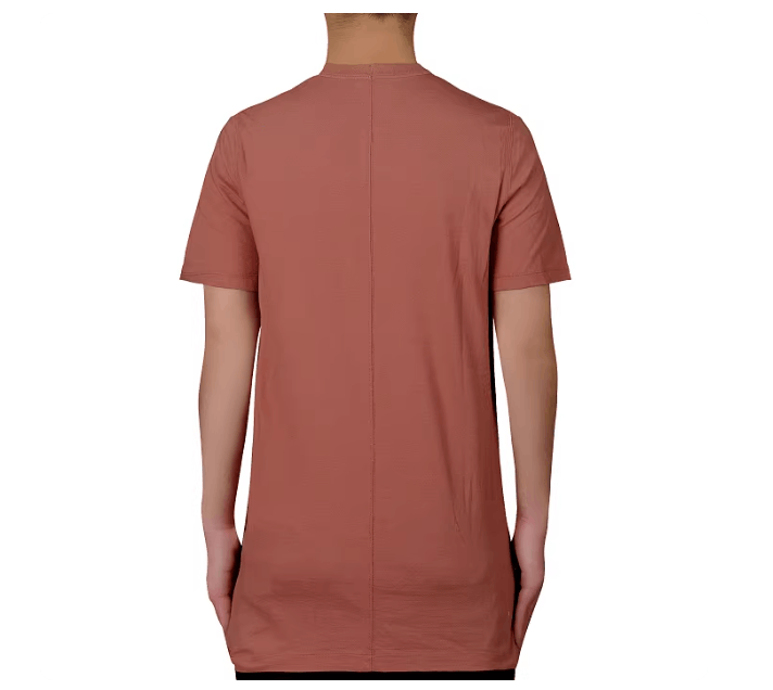 Rick Owens Rick Owens RO men's orange-pink long cotton tee, in stock Size US S / EU 44-46 / 1 - 3 Thumbnail