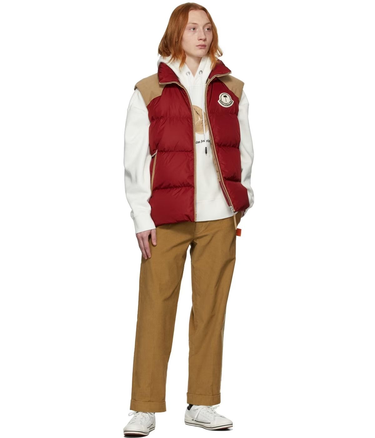 Moncler MONCLER Genius x Palm Angels Kamakou red puffer vest Medium Size US M / EU 48-50 / 2 - 3 Thumbnail