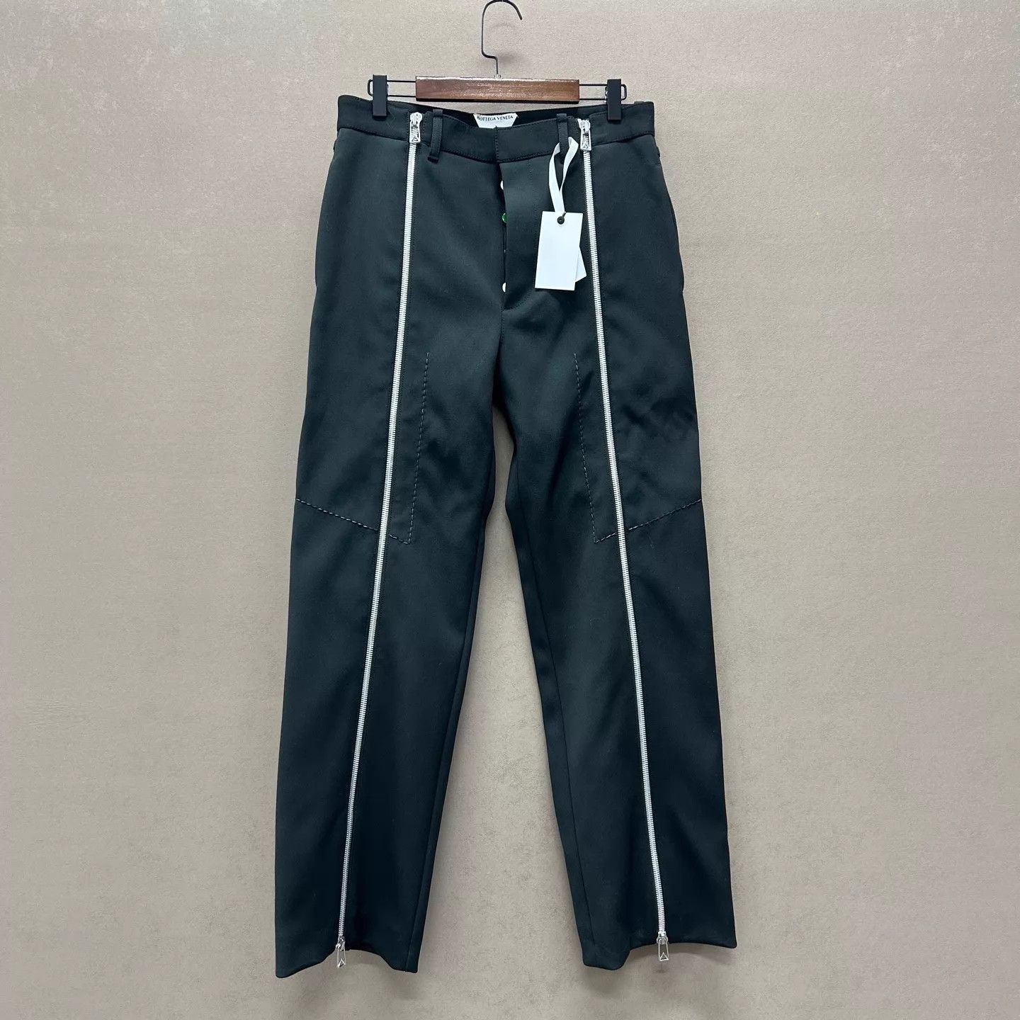 Bottega Veneta Black Zip-Detail High-Waist Casual Pants Size 32 Size US 32 / EU 48 - 1 Thumbnail