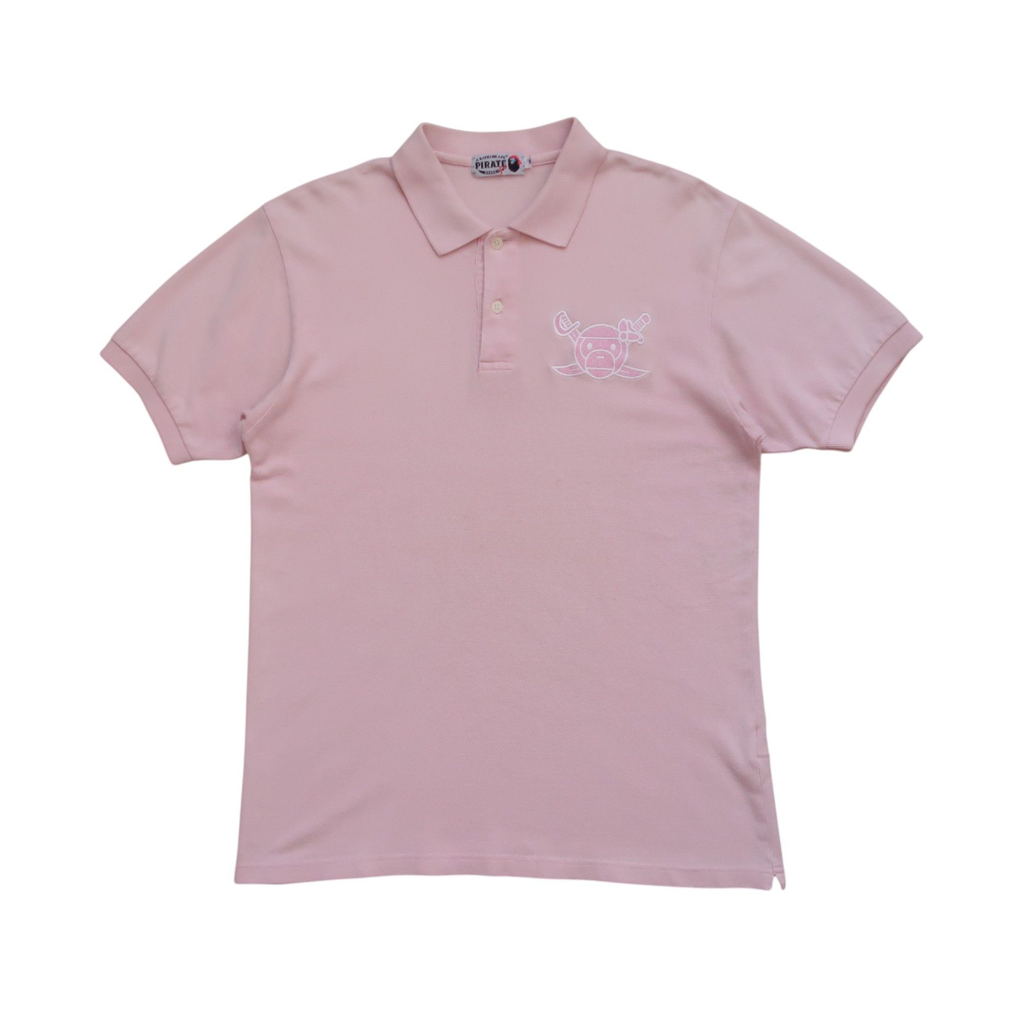 Bape Rare Bape Pirates Pink on Pink Polo Shirt Size US M / EU 48-50 / 2 - 1 Thumbnail