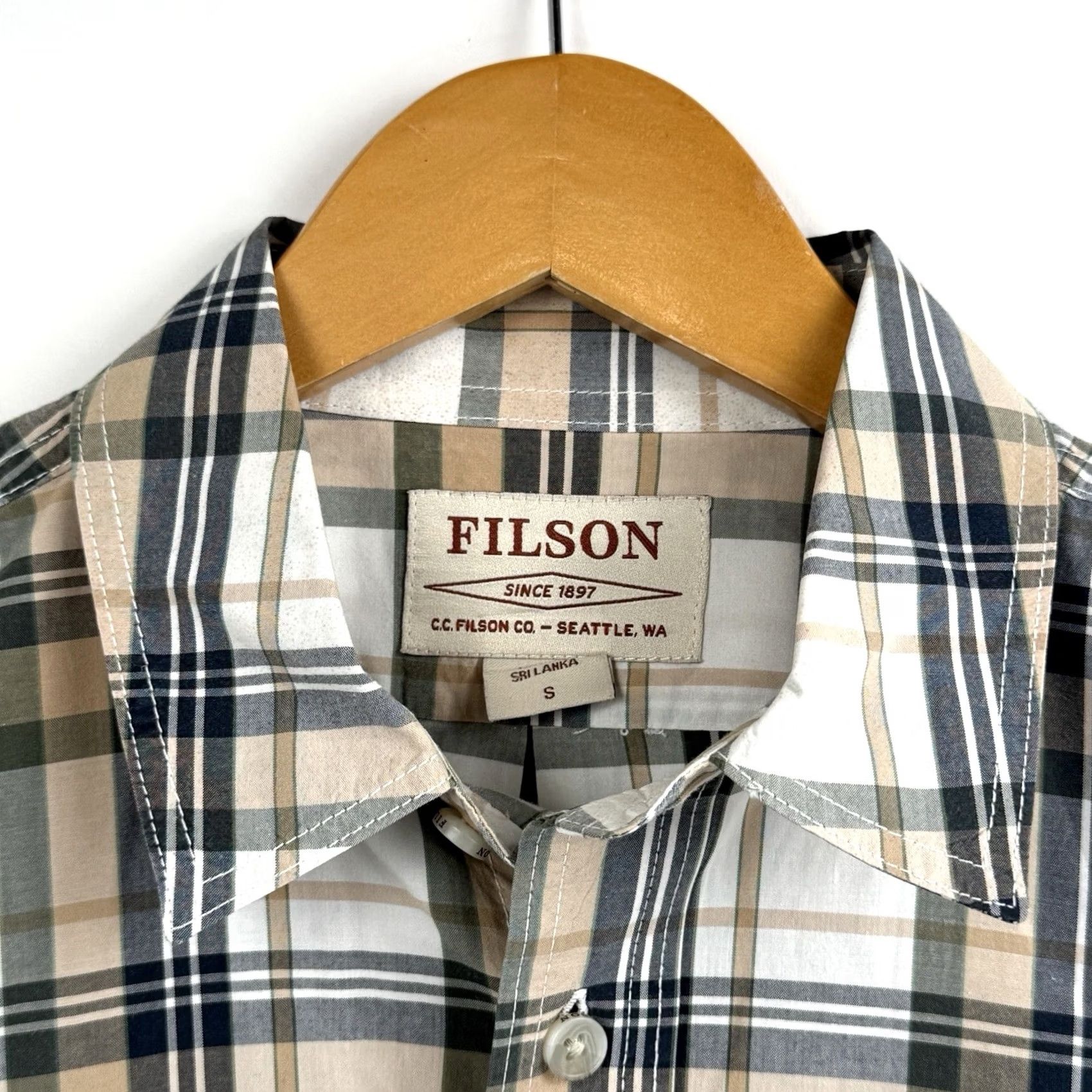 Filson Filson Shirt Mens Small Plaid Button Up Pockets Outdoor Long Sleeve Lightweight Regular Fit Size US S / EU 44-46 / 1 - 4 Thumbnail