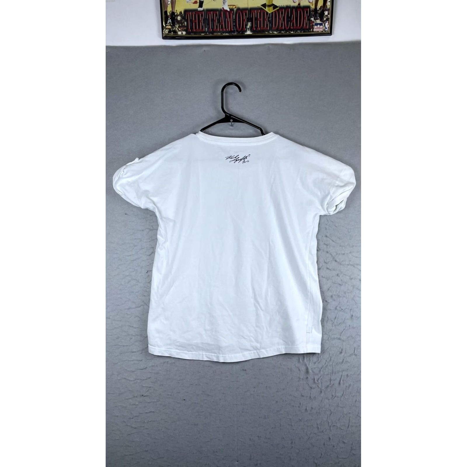 Karl Lagerfeld Karl Lagerfeld Paris Shirt Womens Small White Logo Graphic Roll Tab Tee Top Size S / US 4 / IT 40 - 7 Thumbnail