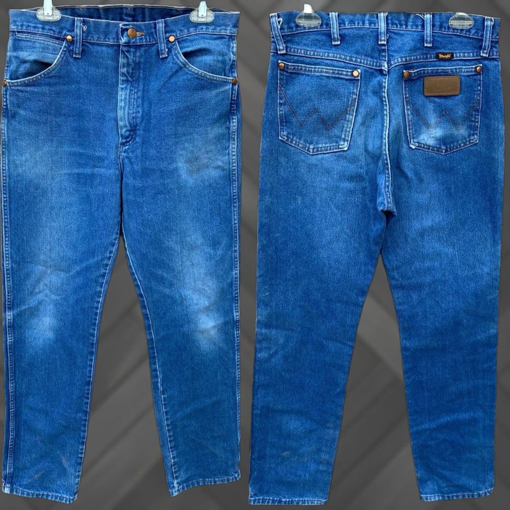 Wrangler Wrangler Jeans 13MWZ Cotton Size 32 x 34 Inseam 33 Blue Cowboy 5-Pocket Denim Wrangler Men Regular Vintage Style See Pics Size US 32 / EU 48 - 1 Thumbnail