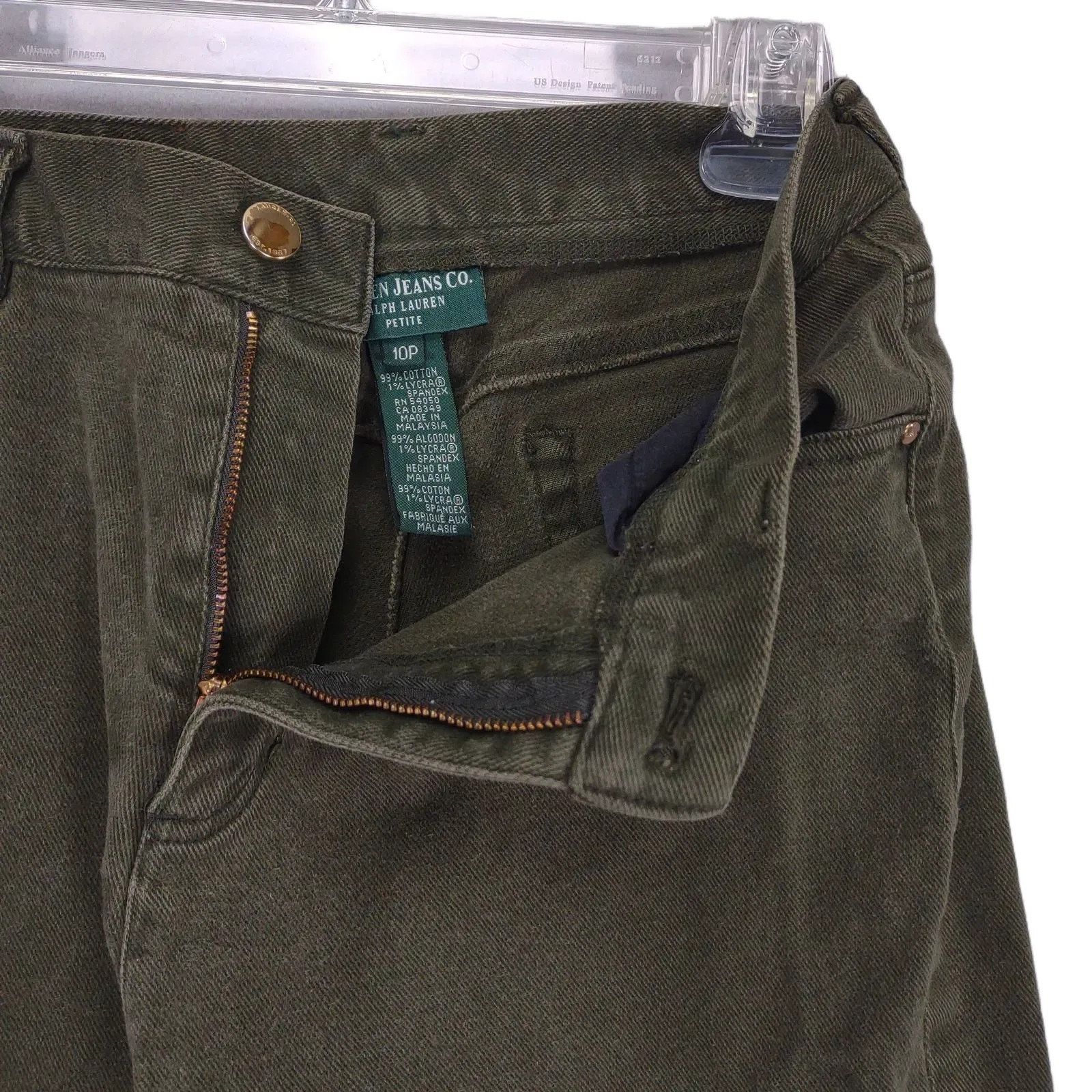 Ralph Lauren Ralph Lauren Jeans Co Women's 10P Straight Leg Olive Denim Size 32" / US 10 / IT 46 - 4 Thumbnail