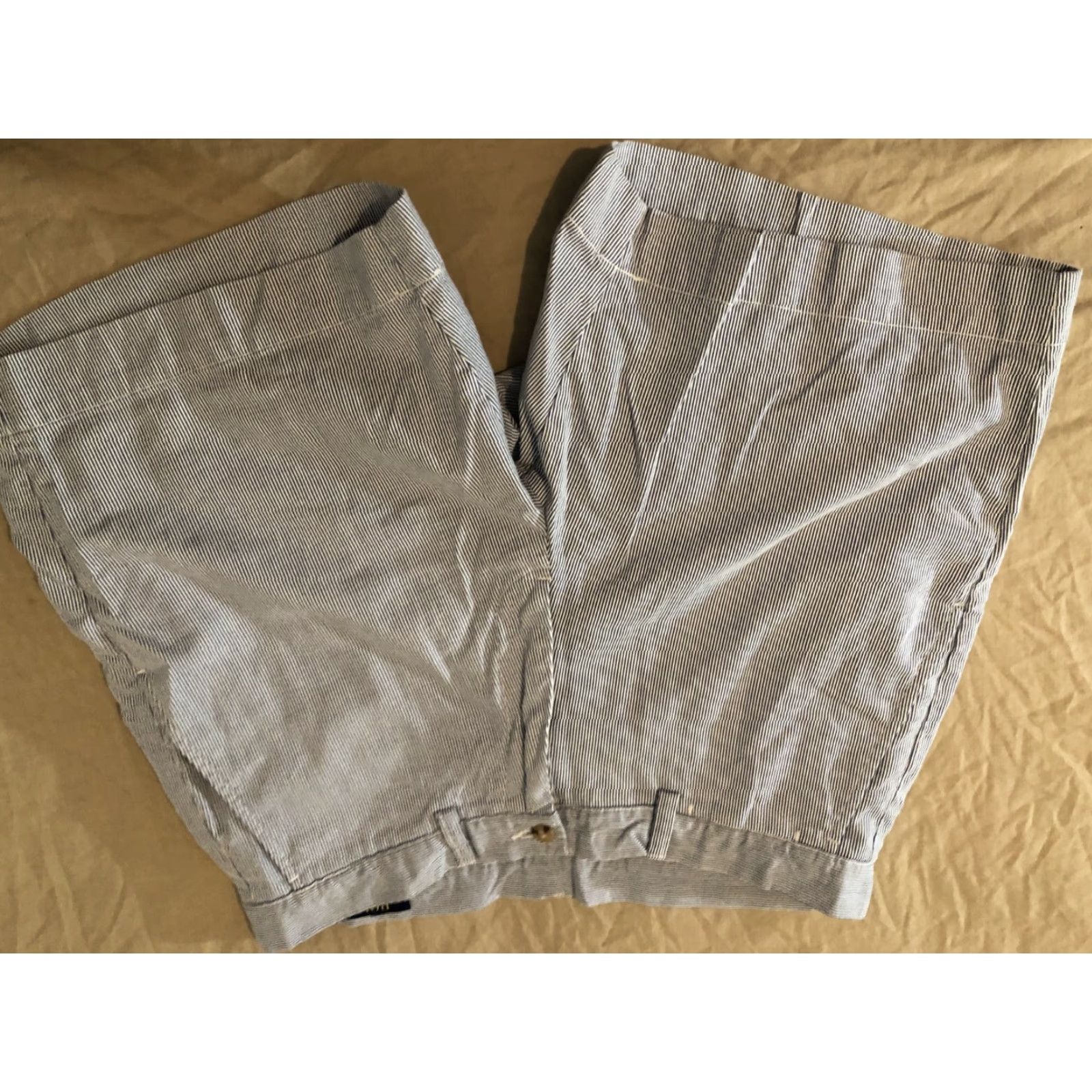 Polo Ralph Lauren Polo Ralph Lauren Mens Shorts Chino 32 Blue Striped Cotton Khaki Size US XS / EU 42 / 0 - 2 Thumbnail