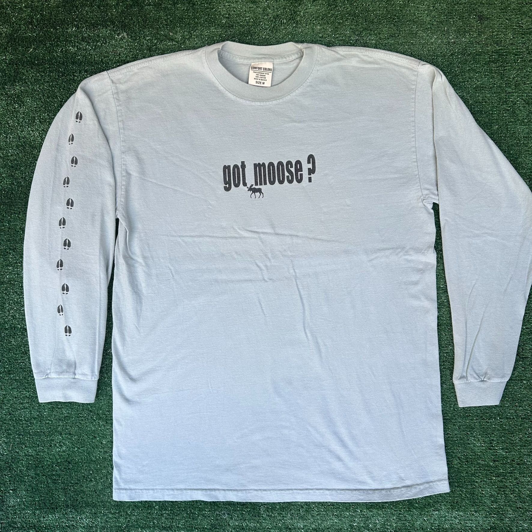 Vintage Vintage Y2K Got Moose T-Shirt Long Sleeve Gray M Gorpcore Hu Size US M / EU 48-50 / 2 - 1 Thumbnail