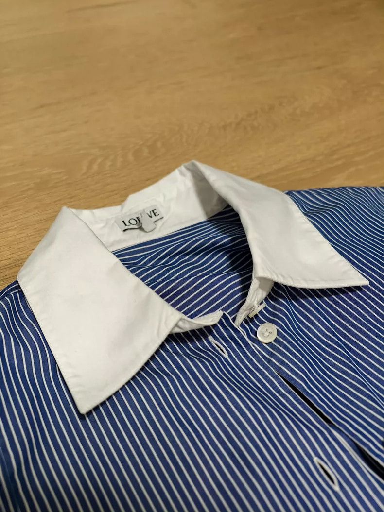Loewe LOEWE Classic white and blue striped shirt Size S / US 4 / IT 40 - 3 Thumbnail