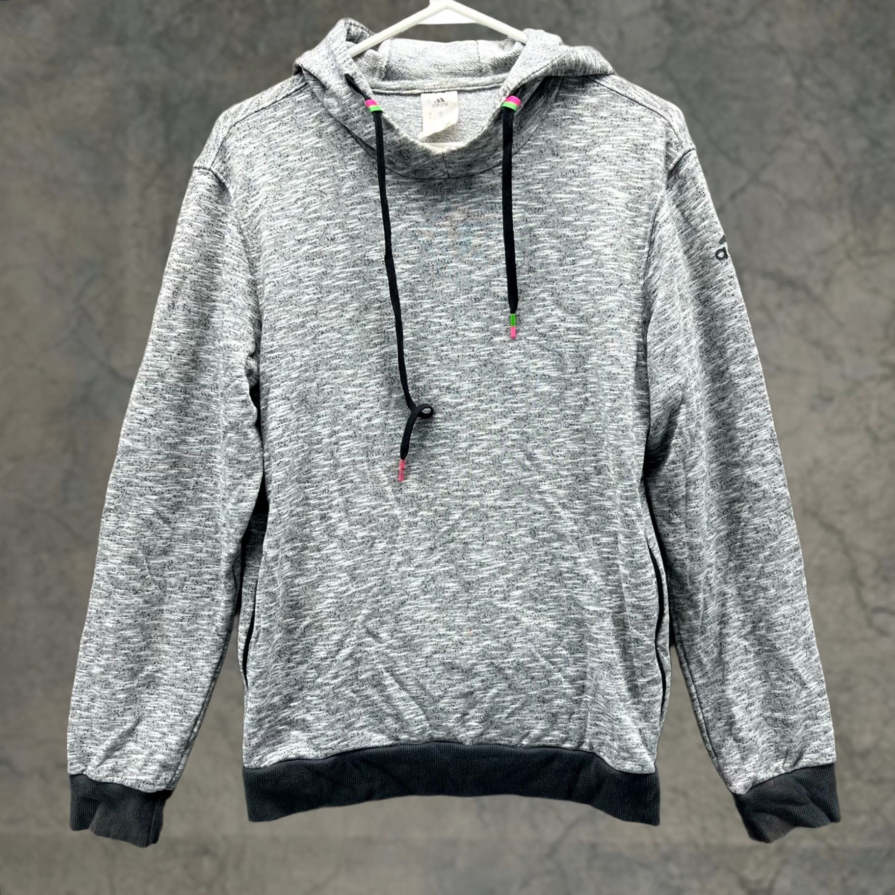 Adidas Adidas Hoodie Mens Small Gray Heather Pullover Jacket Drawstring Activewear Shirt Size US S / EU 44-46 / 1 - 1 Thumbnail