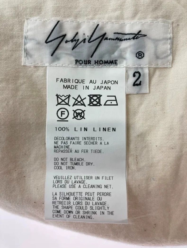 Yohji Yamamoto Yohji Yamamoto Yohji Yamamoto White Linen Shorts Size US 27 - 3 Thumbnail