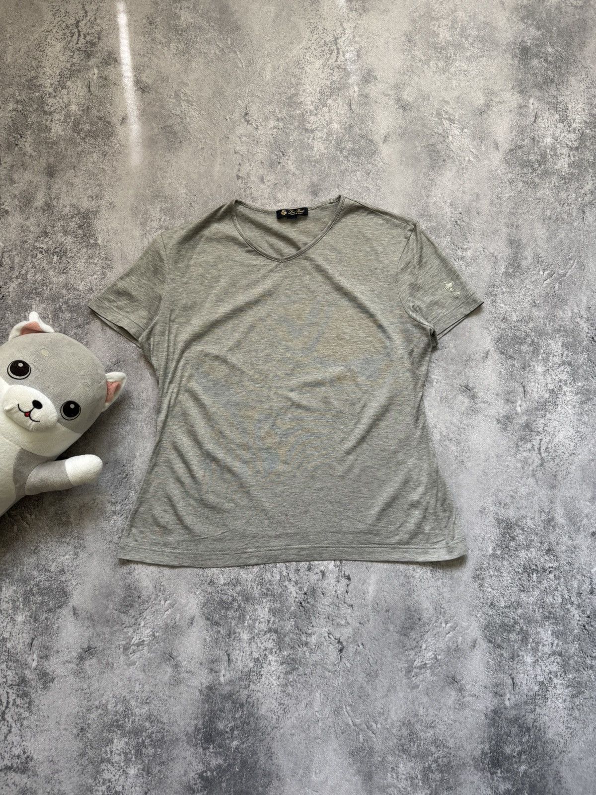 Loro Piana Loro Piana Grey Women Cotton T-Shirt Size M Size M / US 6-8 / IT 42-44 - 1 Thumbnail