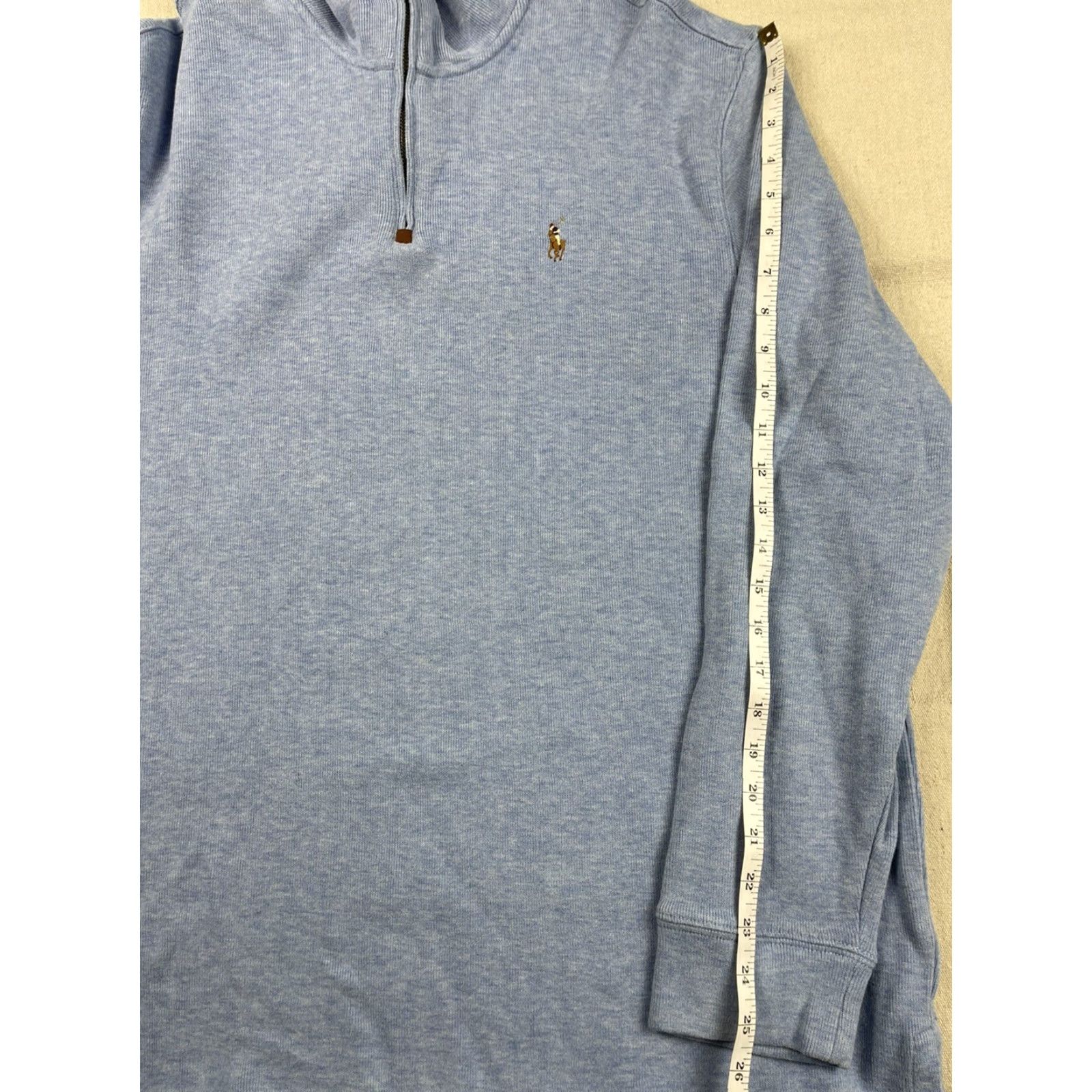 Polo Ralph Lauren Polo Ralph Lauren Sweater Mens 1/4 Zip Mock Neck Ribbed Light Blue XXL Logo Pullover Size US XXL / EU 58 / 5 - 6 Thumbnail