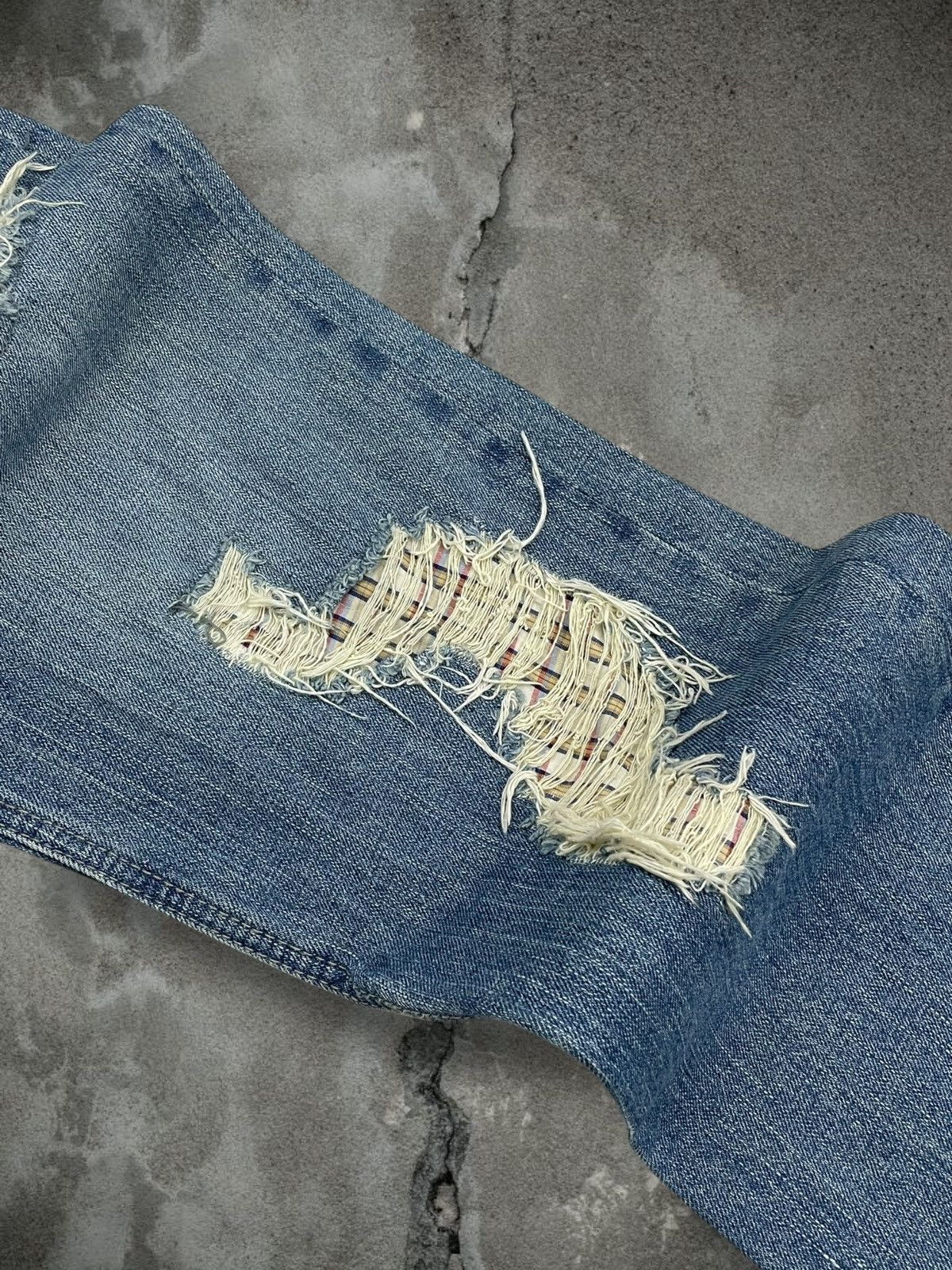Hysteric Glamour Vintage Authentic Designer 1990s Denim Lab Distressed Denim Size US 32 / EU 48 - 9 Thumbnail