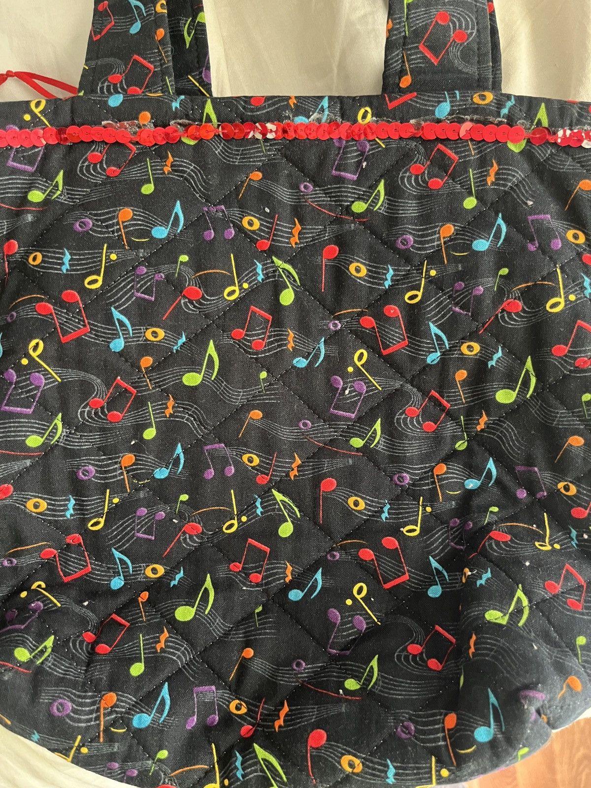 Homemade Vintage Homemade Music Note Tote Bag Size ONE SIZE - 2 Thumbnail