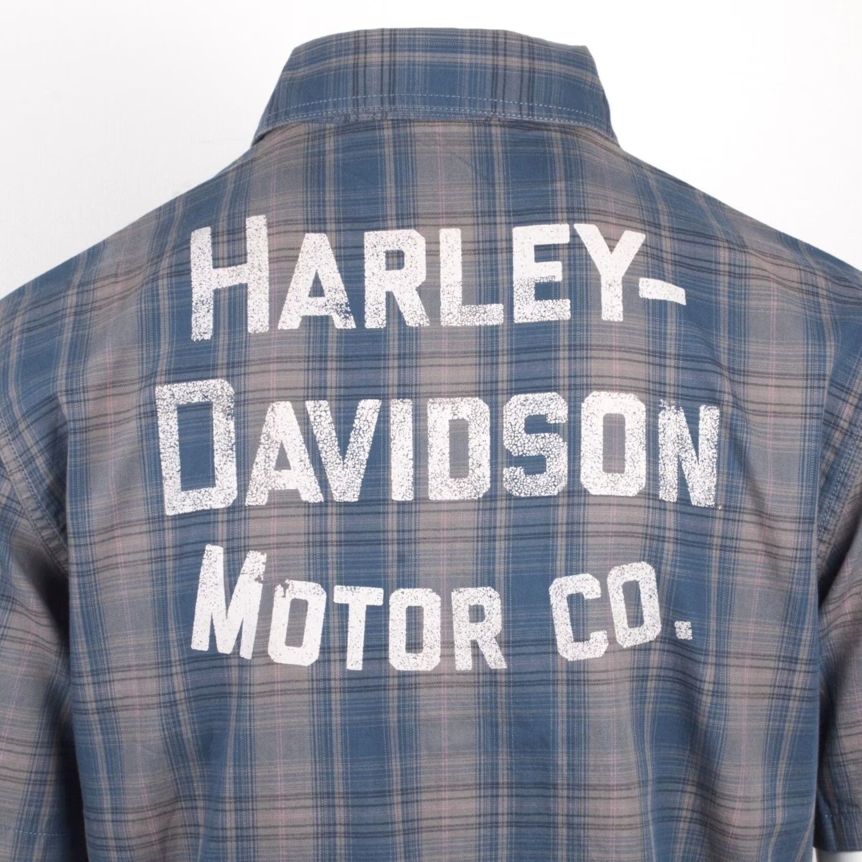 Harley Davidson Harley-Davidson Shirt Mens S Variety Men Blue Grey Plaid Motor Amplifier Woven S38 Size US S / EU 44-46 / 1 - 6 Thumbnail