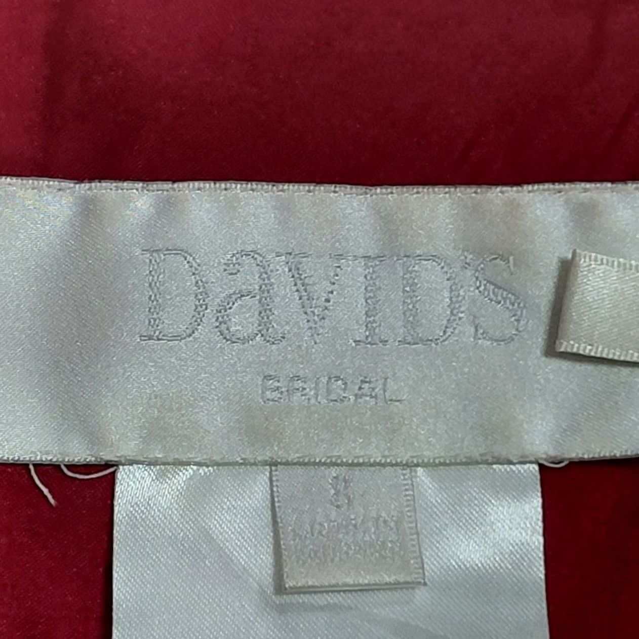 Vintage NWT New title: David'S Bridal Red One Shoulder Knee Length Women Size 8 Dress - Solid Polyester Size M / US 6-8 / IT 42-44 - 3 Thumbnail