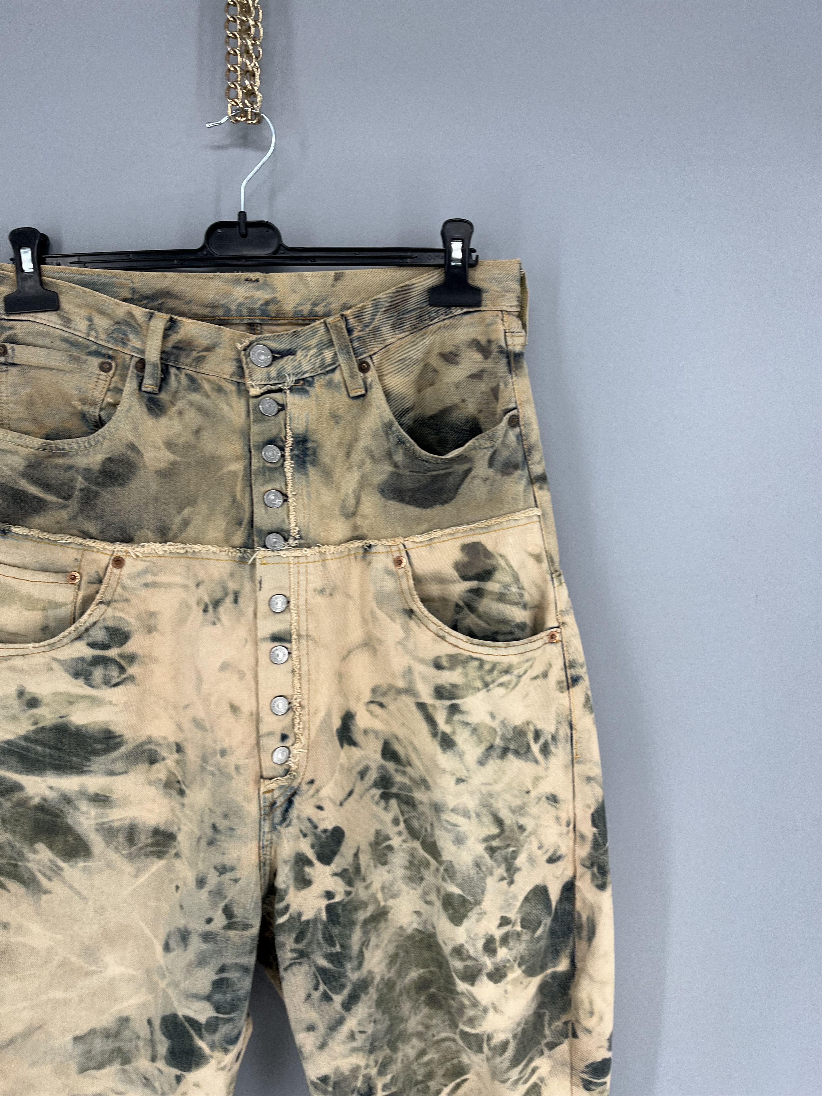 Other 90s Levi’s 501 Patchwork Multipocket Denim Custom Jeans USA Size US 32 / EU 48 - 3 Thumbnail