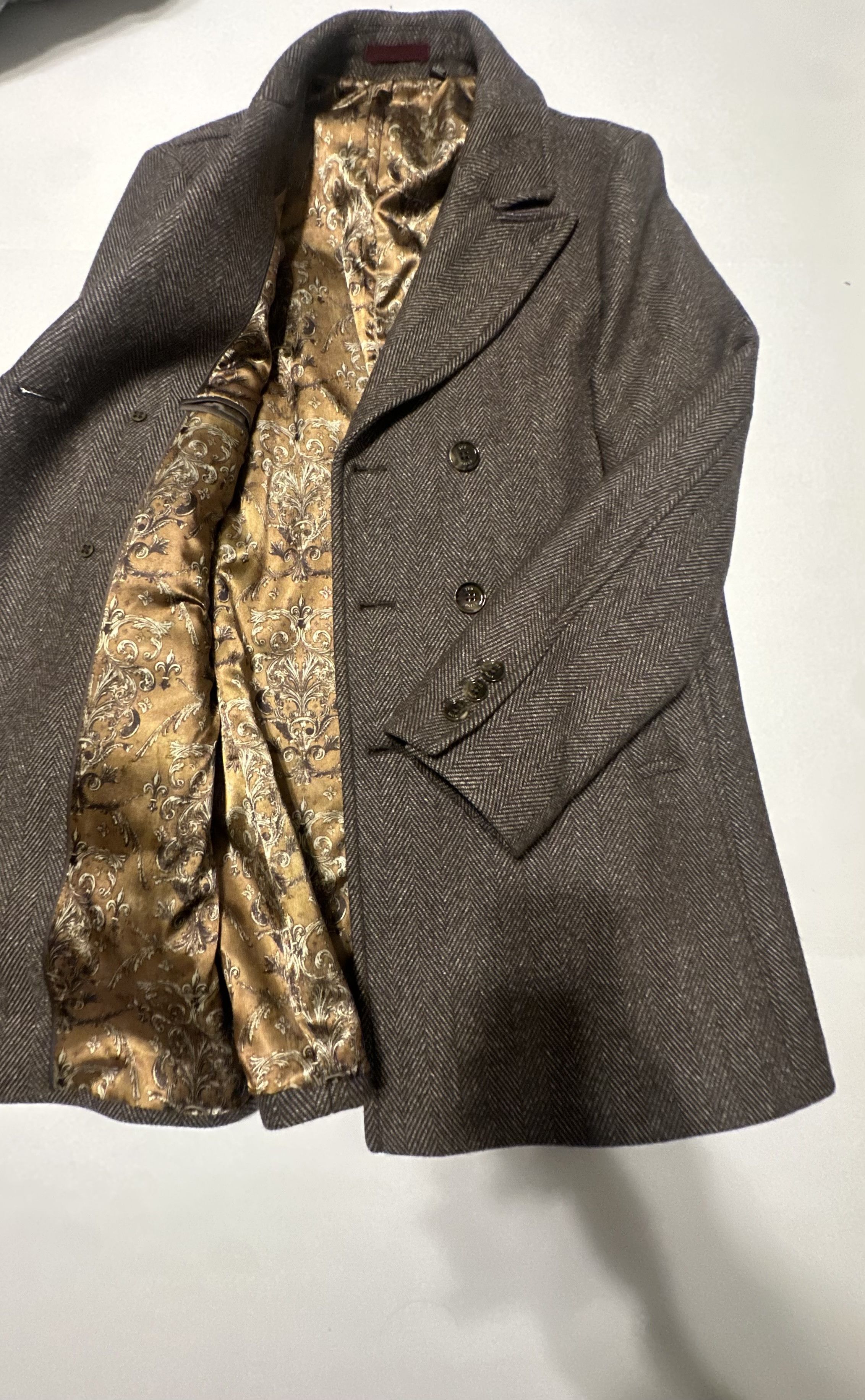 Ted Baker Herringbone Italian wool coat. Size US M / EU 48-50 / 2 - 4 Thumbnail