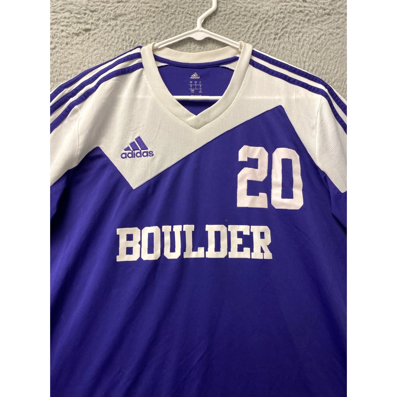 Adidas Adidas Men’s Soccer Jersey T-Shirt Size L Purple Colorblock V-Neck Casual Sports Size US L / EU 52-54 / 3 - 2 Thumbnail