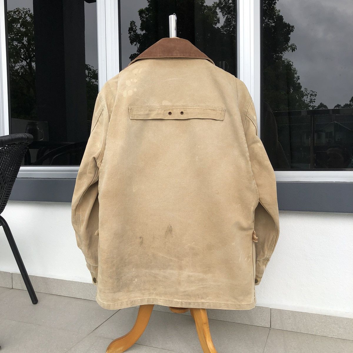 Carhartt VTG THRASHED Carhartt Canvas Hunting Jacket Pouch Corduroy Size US M / EU 48-50 / 2 - 4 Thumbnail