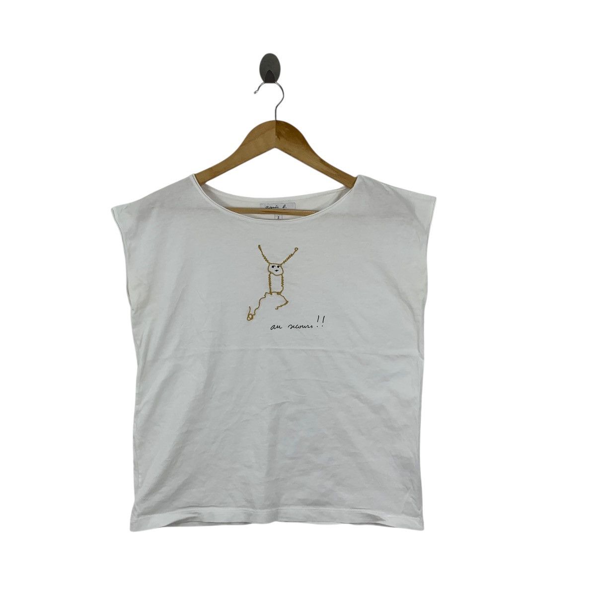 agnes b. Vintage AGNES B. PARIS x Secours Populaire Illustration Tee Size S / US 4 / IT 40 - 3 Thumbnail