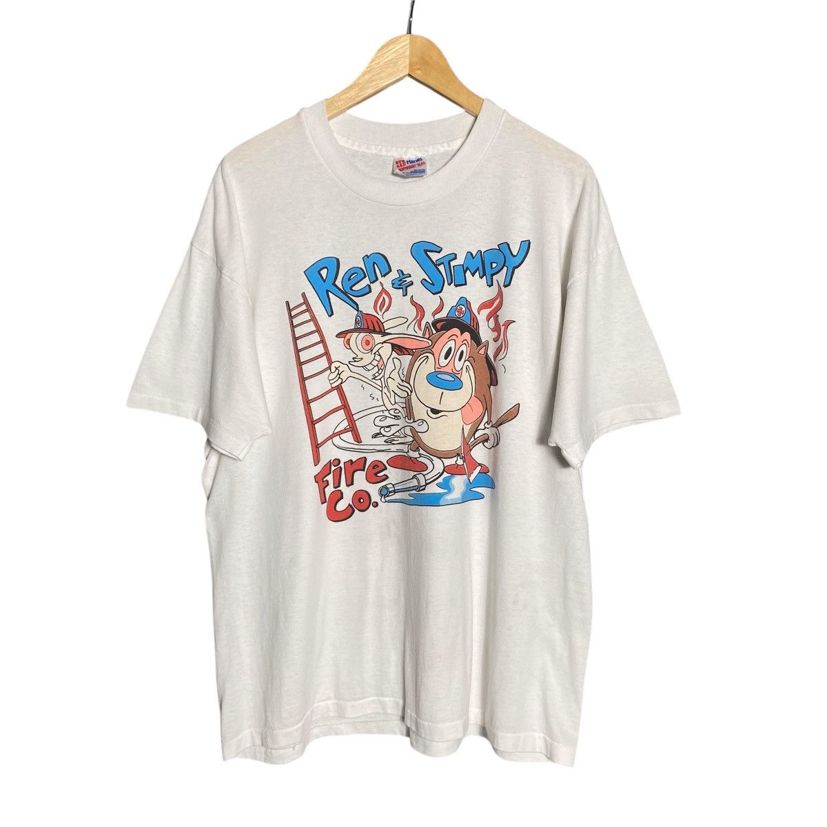 Cartoon Network × Vintage Vintage 90s Ren & Stimpy T-Shirt Size US XL / EU 56 / 4 - 1 Thumbnail