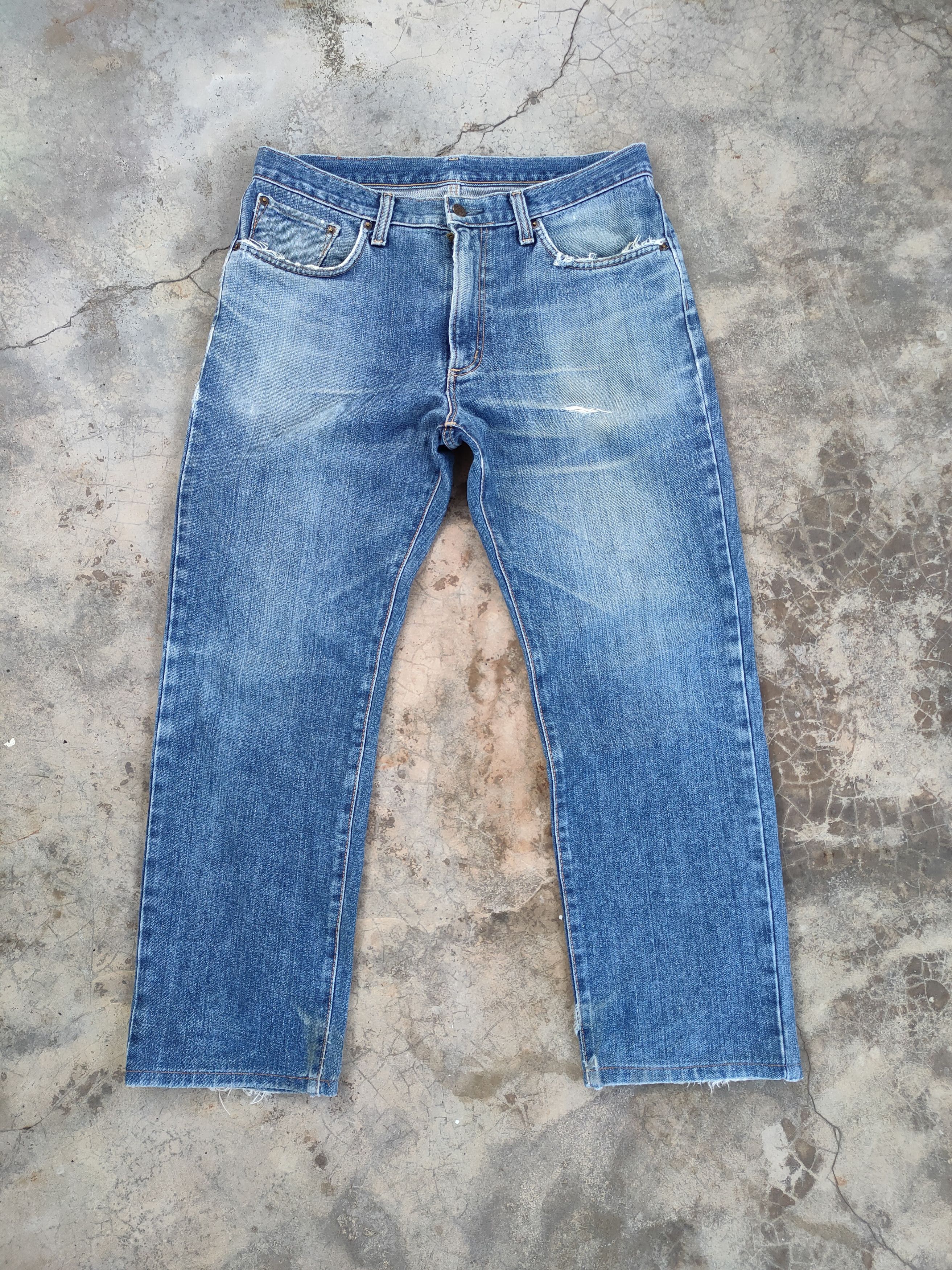 Edwin W36 VINTAGE EDWIN FADED DISTRESSED DENIM JEAN PANTS Size US 36 / EU 52 - 1 Thumbnail