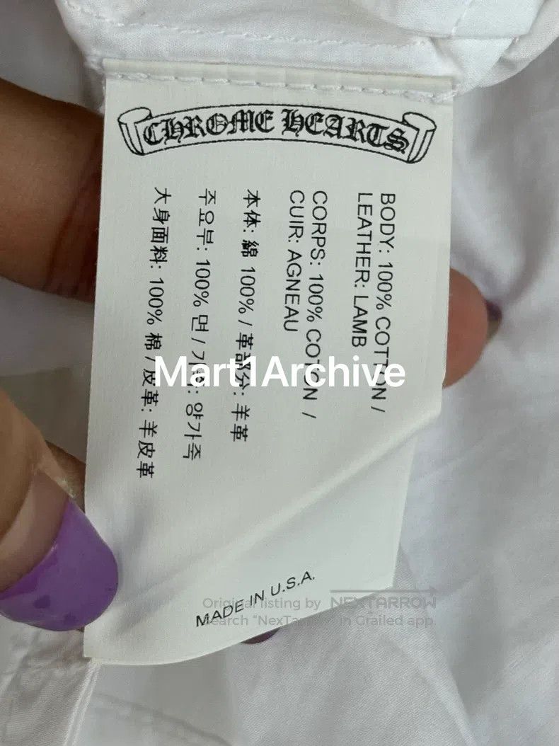 Chrome Hearts CHROME HEARTS Leather Patch Bat-wing Sleeve Oversized Shir Size US M / EU 48-50 / 2 - 7 Thumbnail
