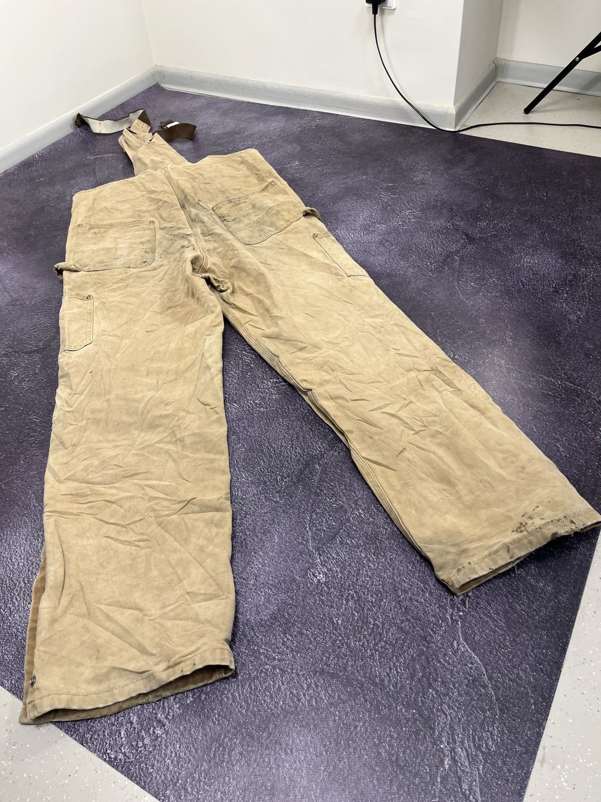 Carhartt Vintage 90s Carhartt Work Y2K Faded Distressed Overall Size US 34 / EU 50 - 10 Thumbnail