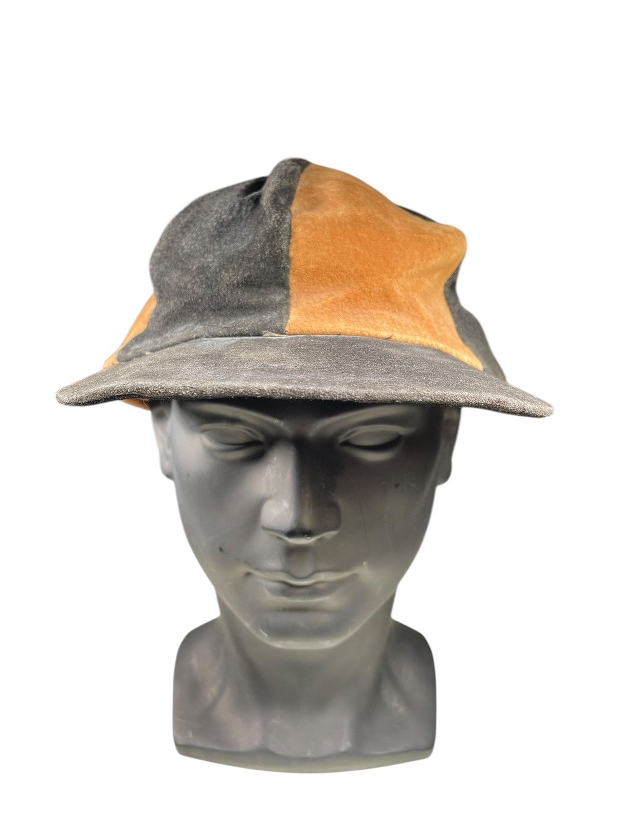 Vintage Vintage 90s Two-Tone Suede Cap Size ONE SIZE - 2 Thumbnail