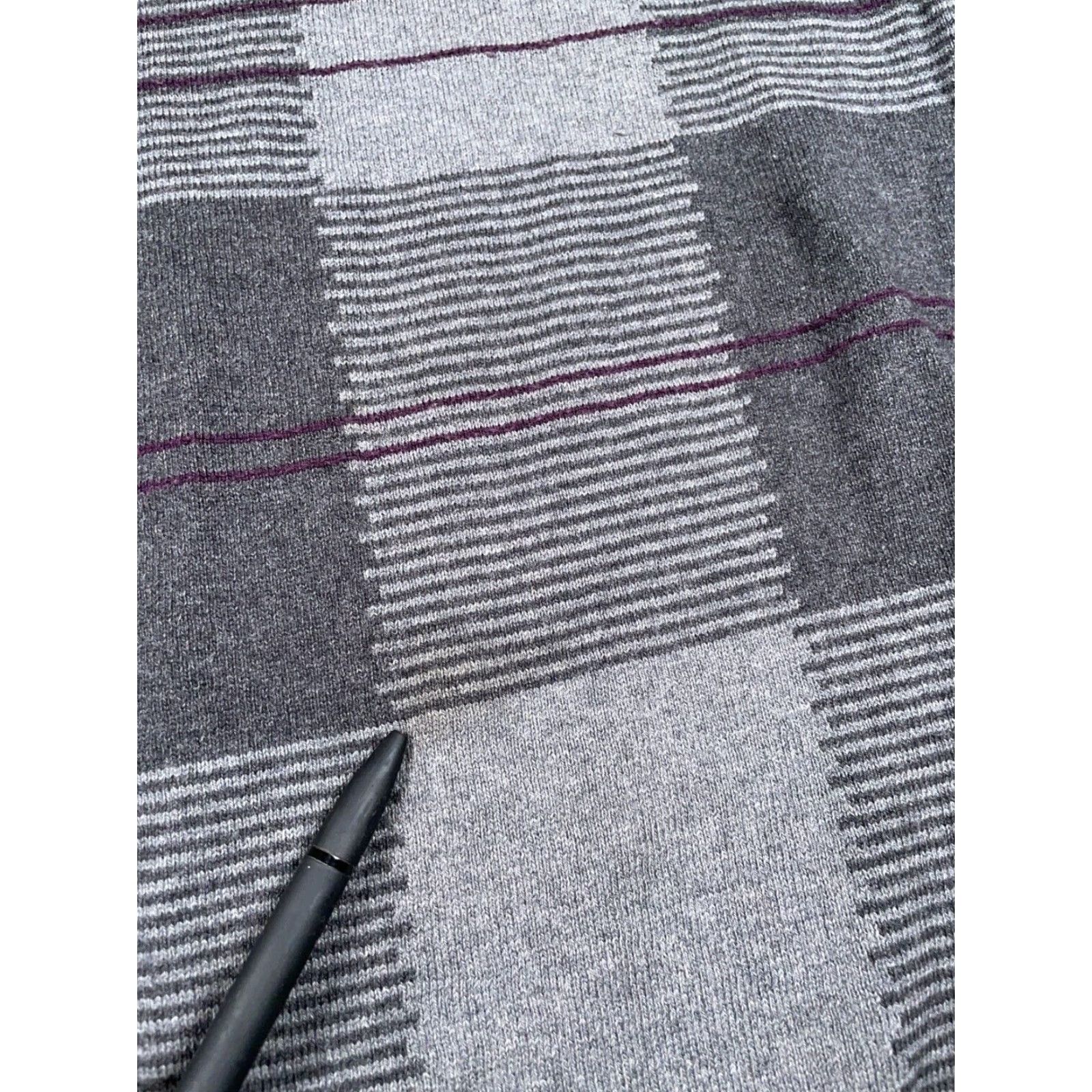 Pronto Uomo Pronto Uomo Sweater Adult XL Tall Dark Gray Cashmere Blend Check Pattern Crew Neck Lightweight Pullover Mens Size US XL / EU 56 / 4 - 5 Thumbnail