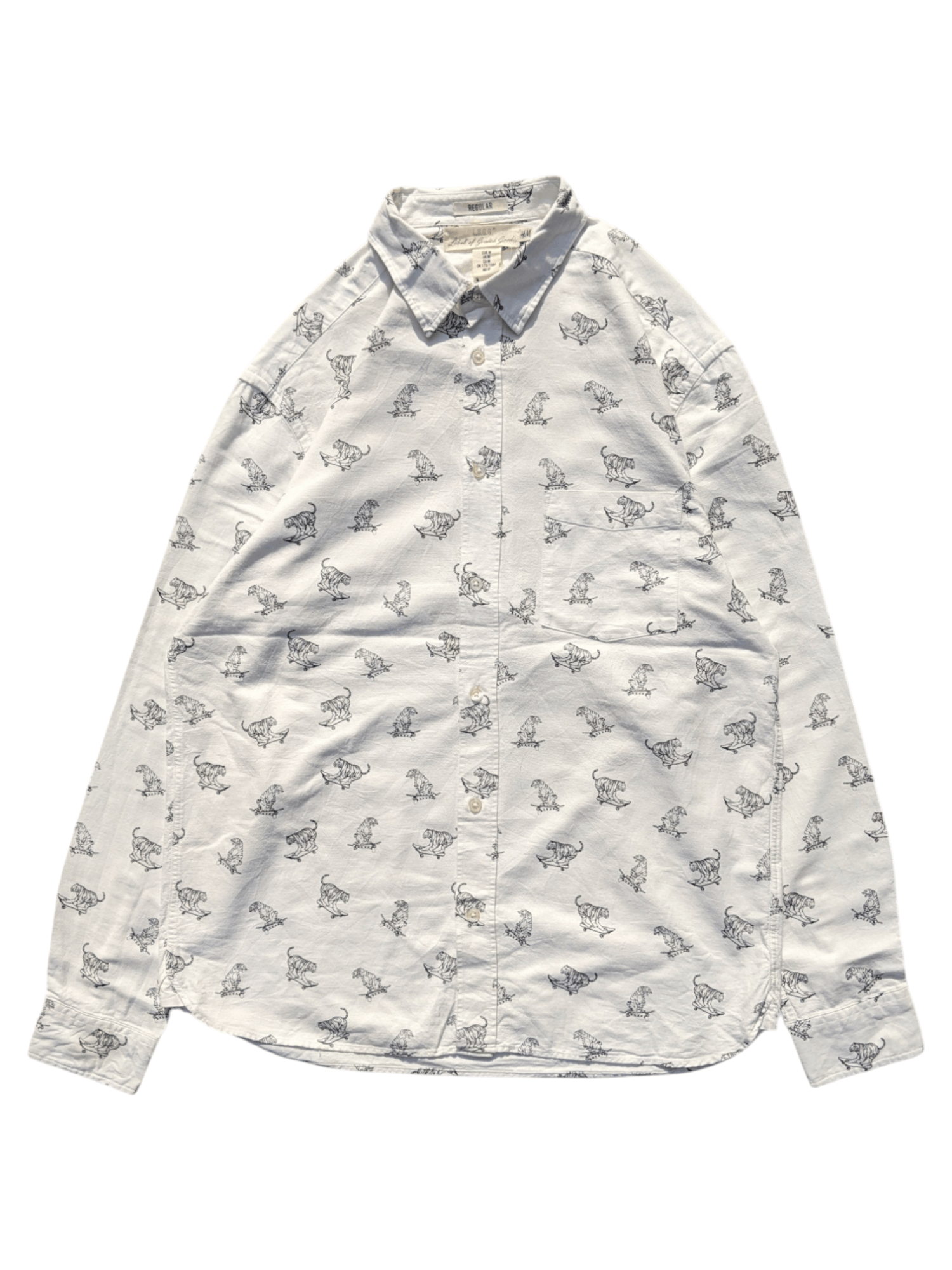 H&M H&M Tiger All over Print Shirt Size US M / EU 48-50 / 2 - 1 Thumbnail