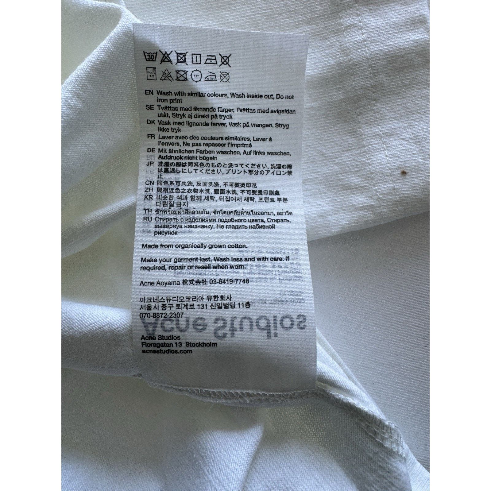 Acne Studios Acne Studios CL0270 OPTIC WHITE Long Sleeve T-Shirt Size US S / EU 44-46 / 1 - 4 Thumbnail
