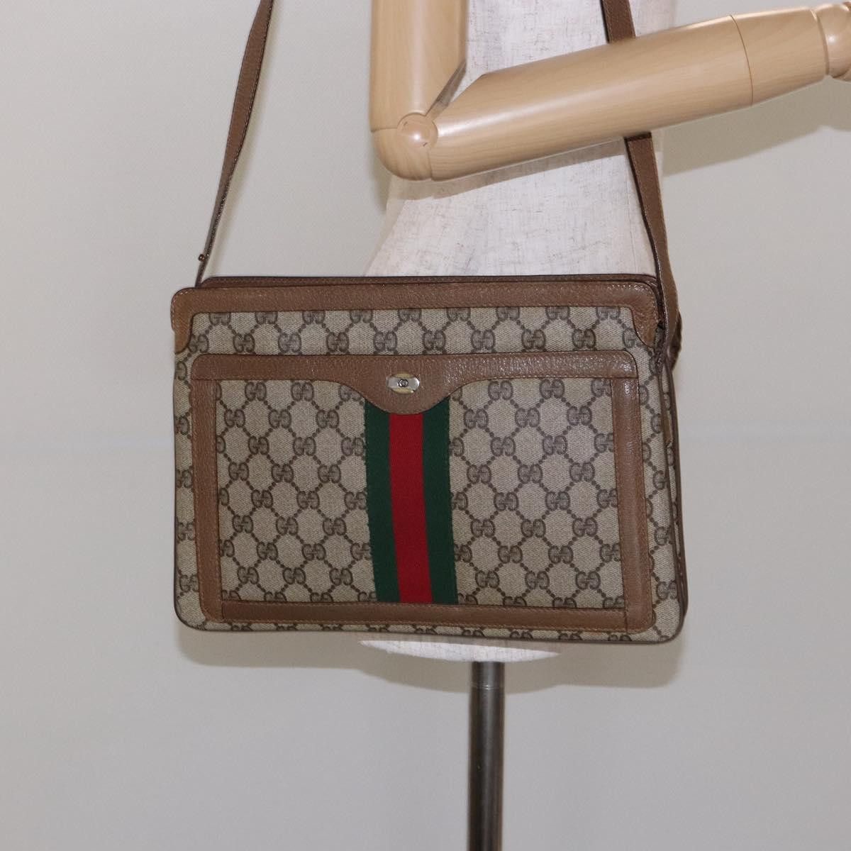 Gucci GUCCI GG Supreme Web Sherry Line Shoulder Bag Pvc Beige Size ONE SIZE - 25 Thumbnail