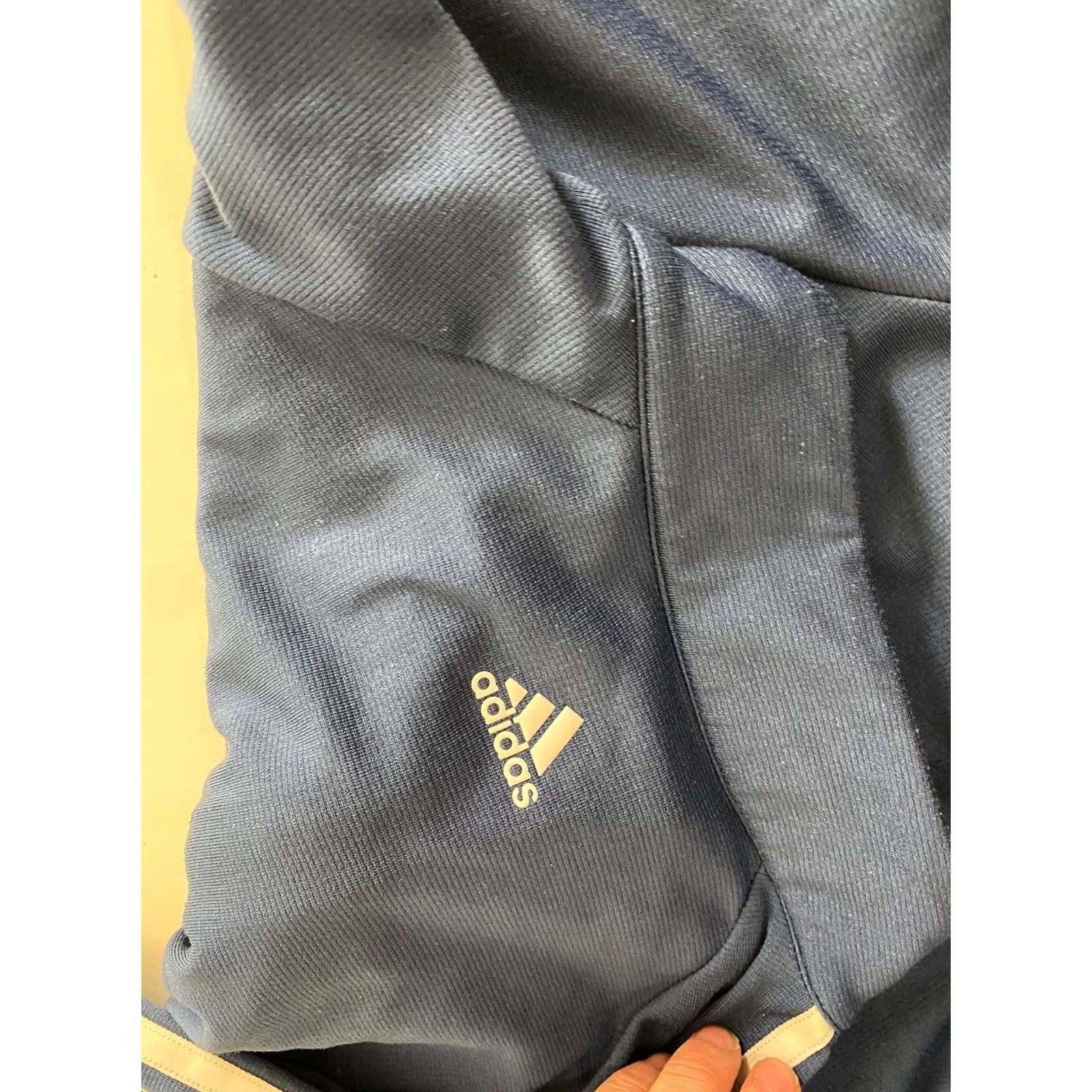 Adidas Adidas Blue Stripe Zip SWEATER XL Extra Large Mens Size US XL / EU 56 / 4 - 4 Thumbnail