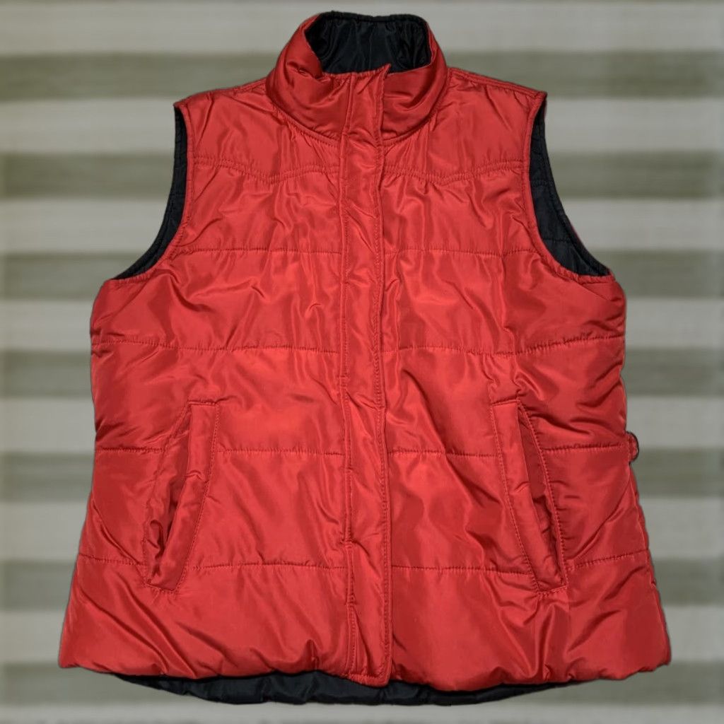 Vintage Winter Quilted Vest Mens Large Red Size Large Warm Pockets Adjustable Waist Size US L / EU 52-54 / 3 - 1 Thumbnail