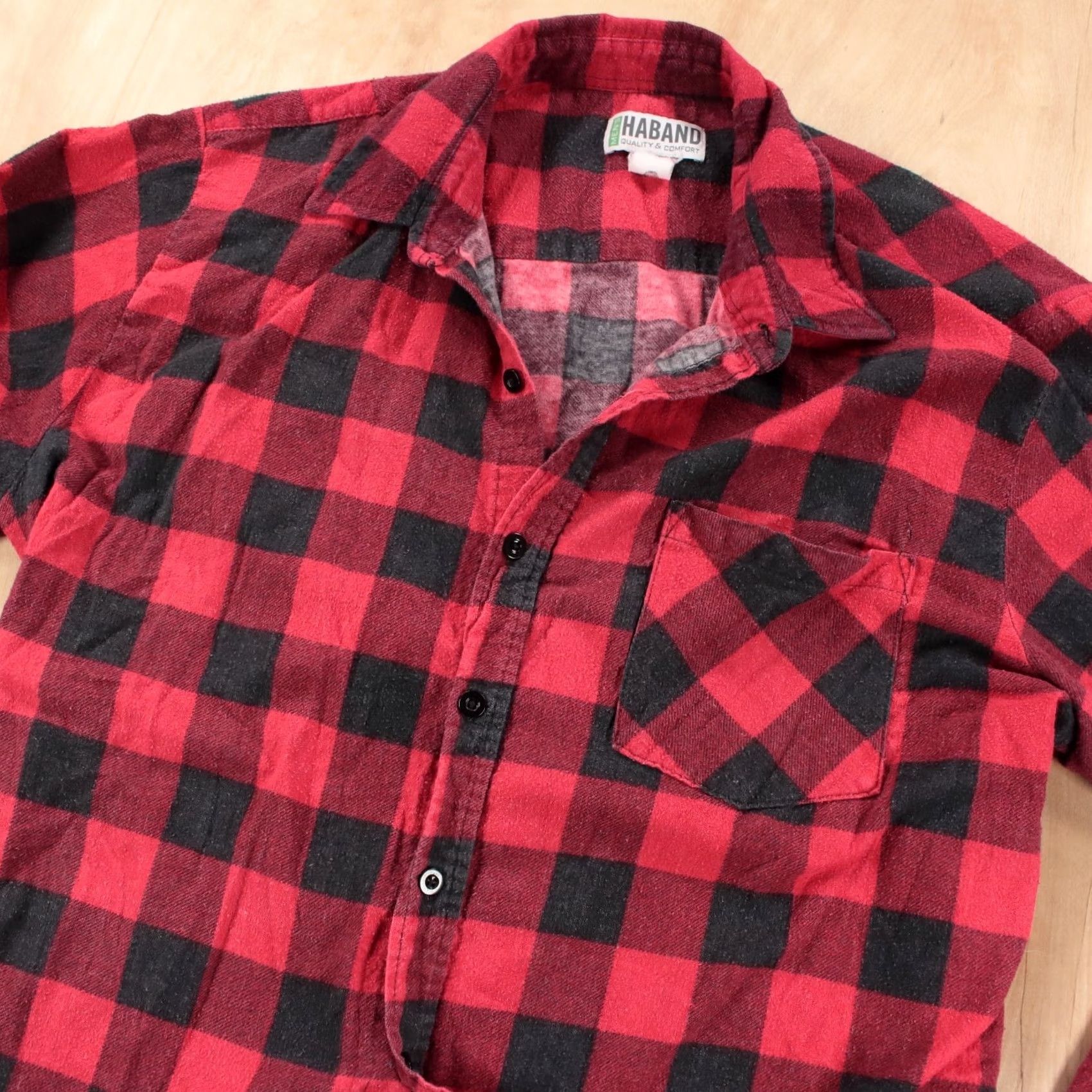 Haband VINTAGE Haband Shirt XL Plaid Grunge Punk 90s 00s Indie Mens Size US XL / EU 56 / 4 - 2 Thumbnail