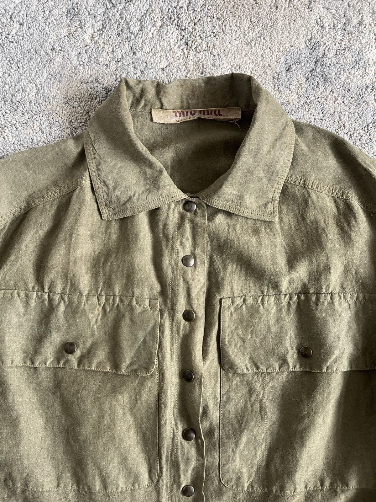 Miu Miu Miu Miu S/S1994 linen & silk light jacket Size M / US 6-8 / IT 42-44 - 5 Thumbnail