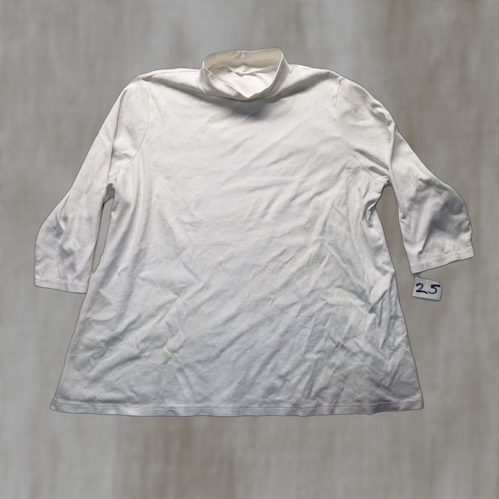 Vintage Kim Rogers Perfectly Soft Solid White Long Sleeve Turtle Neck Size 2X Mens Shirt XX Size XXL / US 16-18 / IT 52-54 - 1 Thumbnail