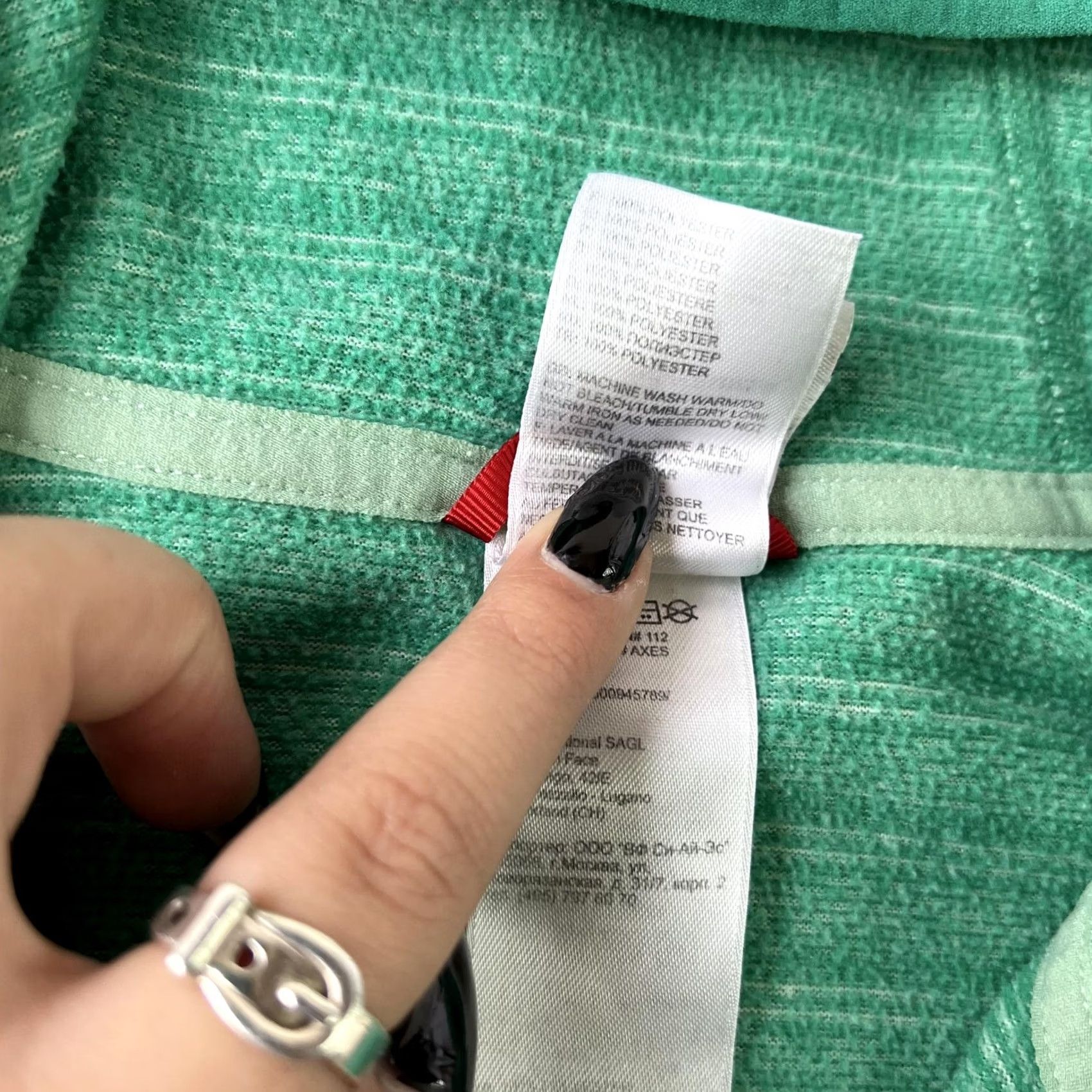 The North Face The North Face Jacket Womens Medium Green Full Zip Fleece Hoodie Textured Stripe Size M / US 6-8 / IT 42-44 - 6 Thumbnail