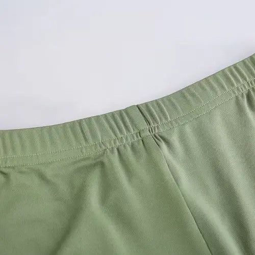 Jean Solid Green High Waist Woman Flare Pants Size 26" / US 2 / IT 38 - 2 Thumbnail