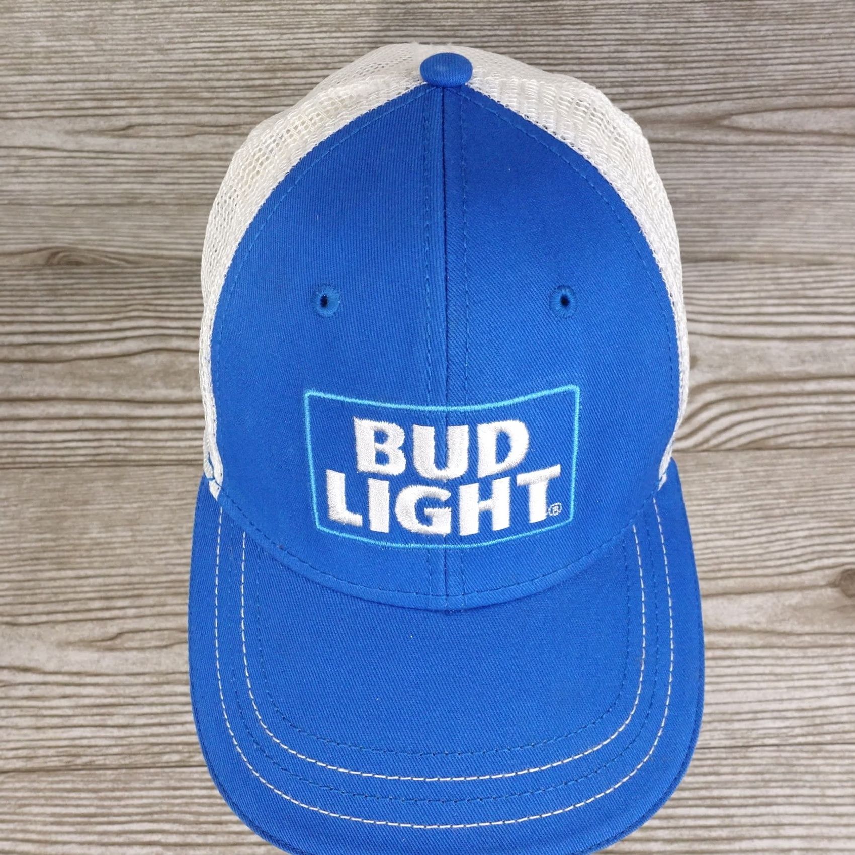 Logo 7 BUD LIGHT BEER PROMO LOGO BLUE VENTED SNAPBACK BASEBALL HAT CAP Shirt Unisex Adults One Size Blue Staff: H3 Headwear Size ONE SIZE - 3 Thumbnail