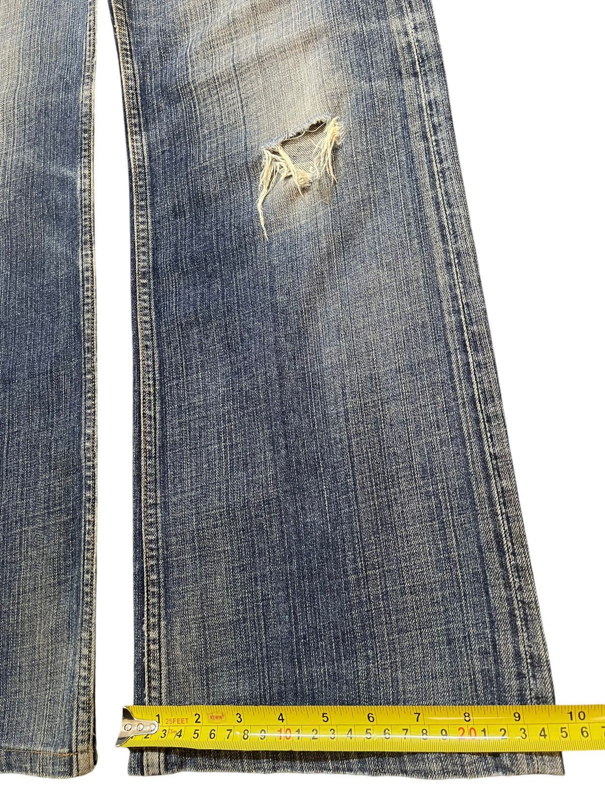 14th Addiction Vintage Y2K Japan Brand Faded Wash Distress Wide Leg Baggy Size US 34 / EU 50 - 16 Thumbnail