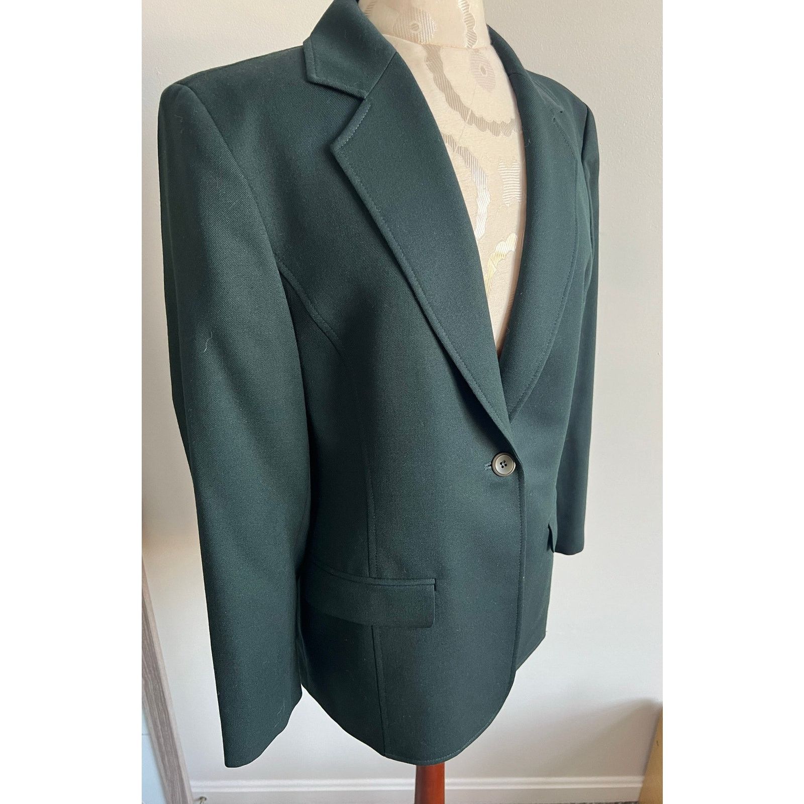 Pendleton Pendleton Women's Forest Green Wool Blazer Petite 10 Size L / US 10 / IT 46 - 2 Thumbnail