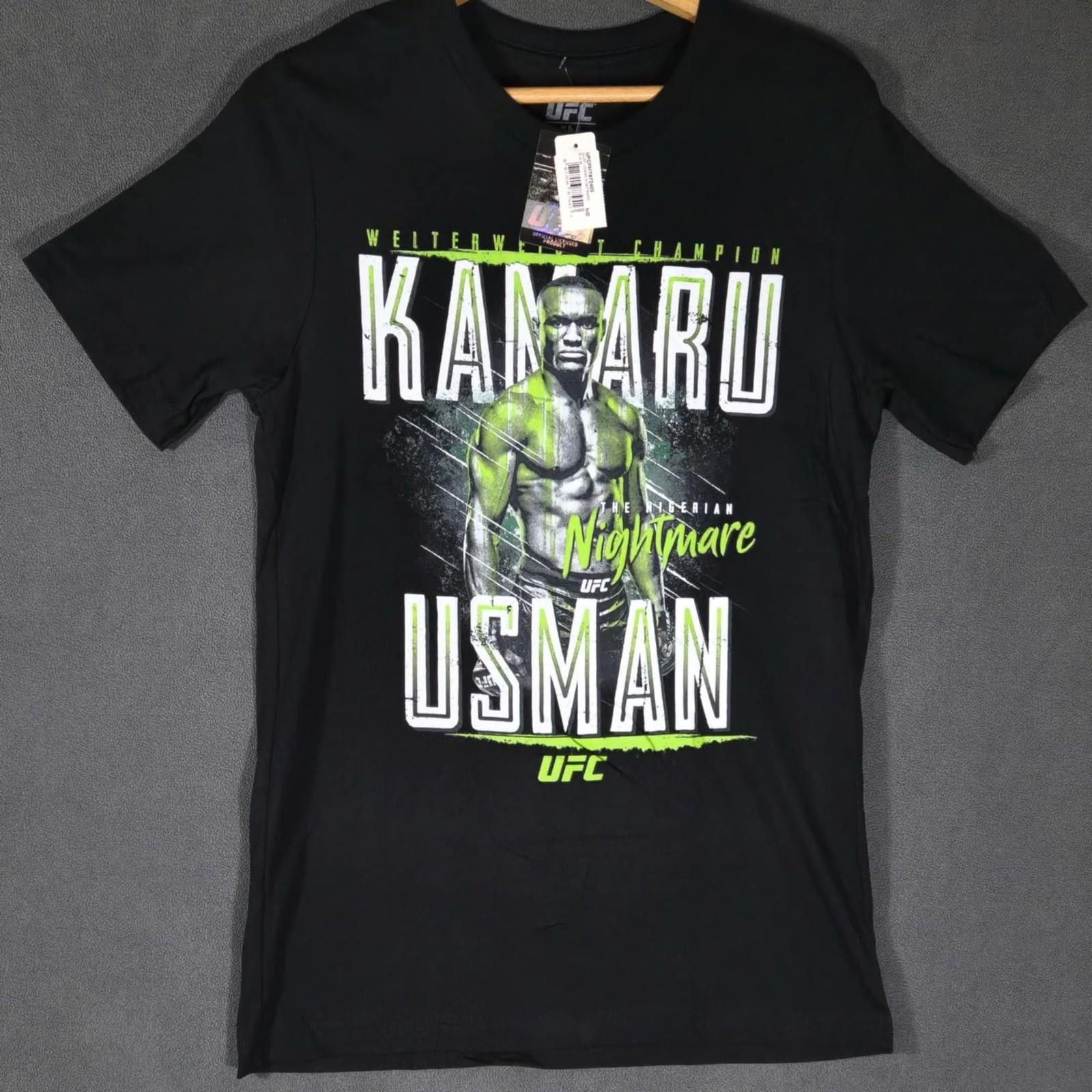 Other UFC Kamaru Usman Nigerian Nightmare Black Graphic M #3 Size ONE SIZE - 1 Thumbnail