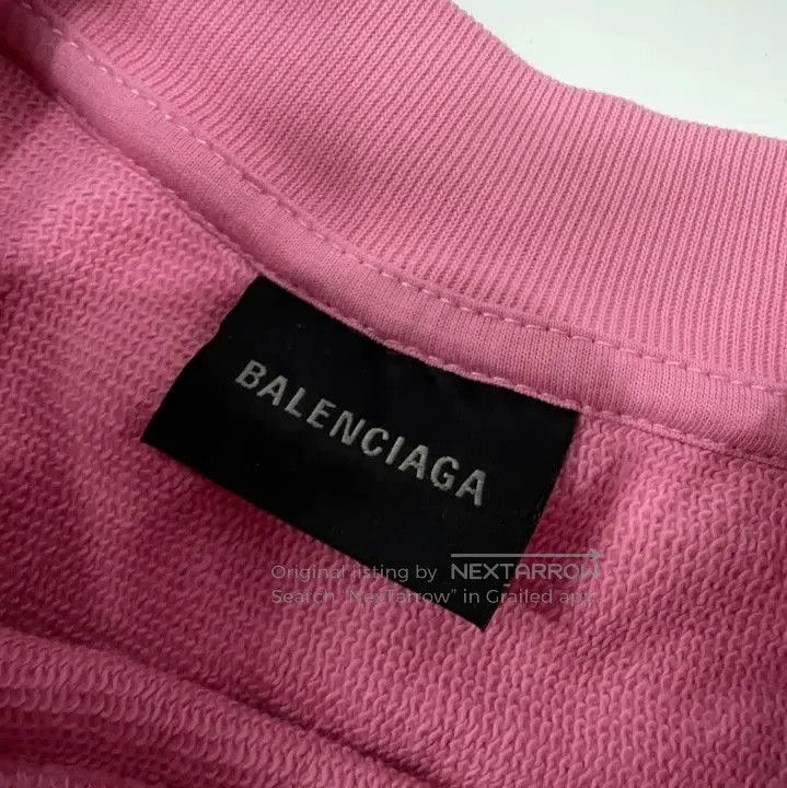 Balenciaga Balenciaga Pink Logo Print Long Sleeve Sweatshirt. Size US M / EU 48-50 / 2 - 6 Thumbnail
