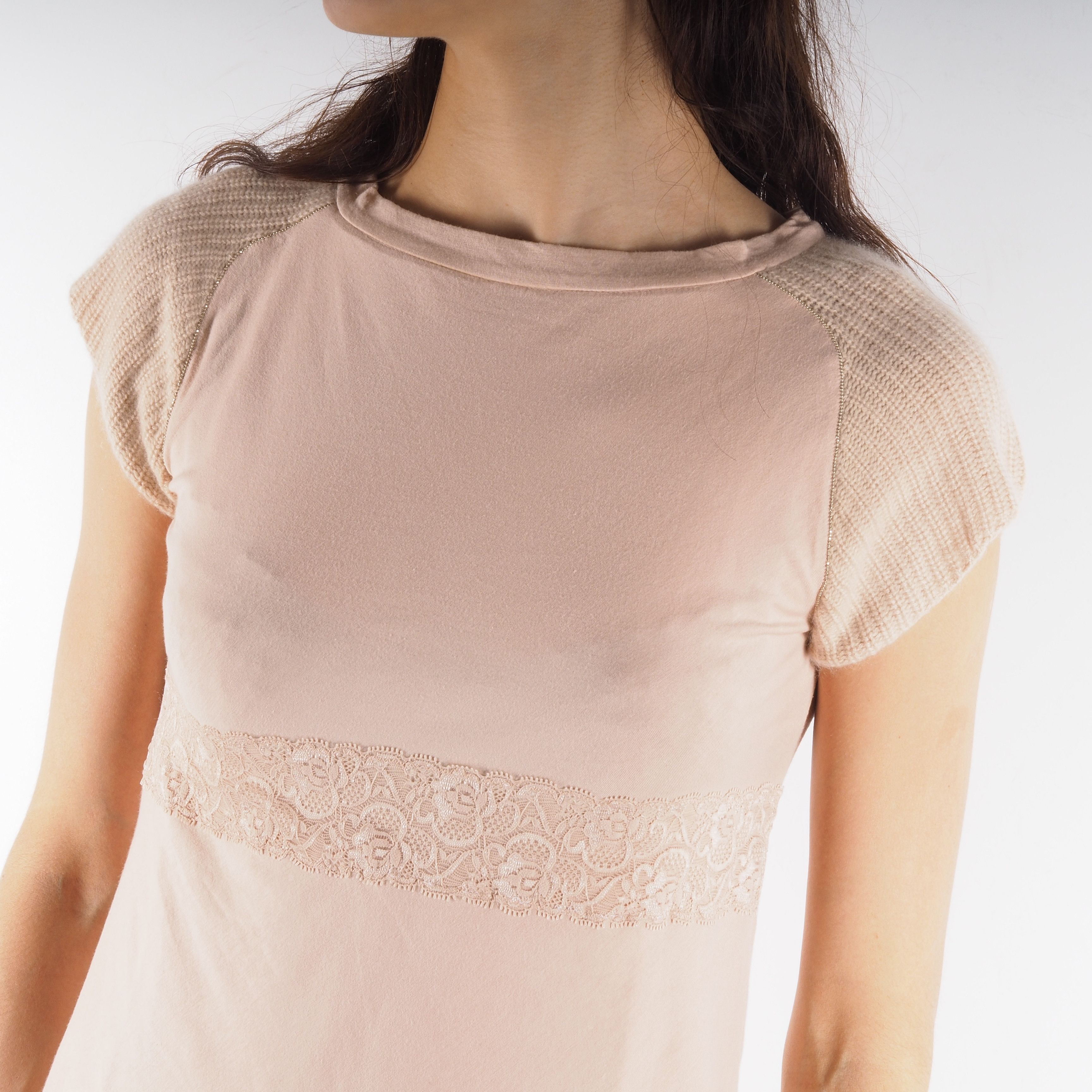Brunello Cucinelli Brunello Cucinell Women's Beige Cotton Top Blouse S / M Size M / US 6-8 / IT 42-44 - 2 Thumbnail
