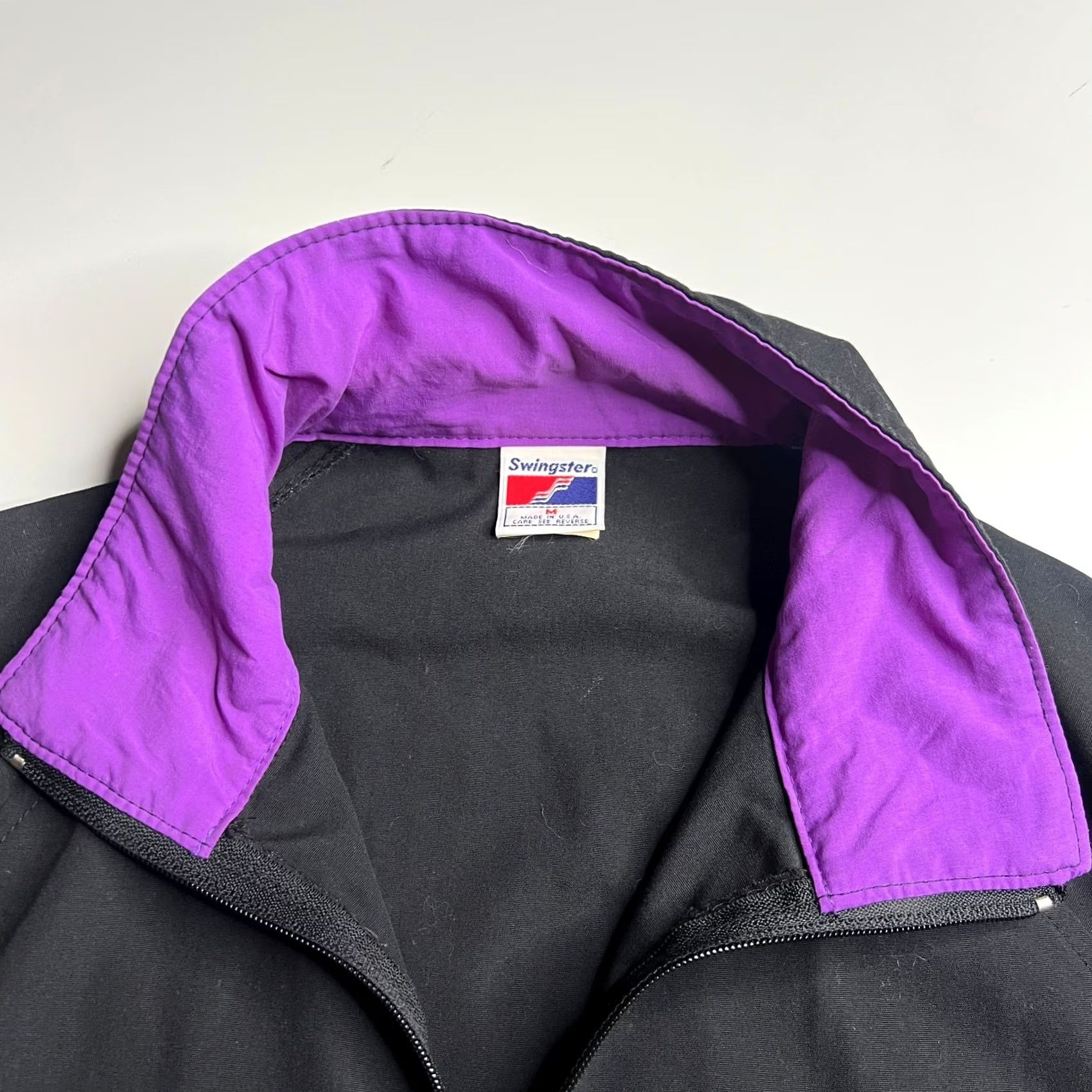 Vintage Vintage Swingster Louisville Speedway Jacket - Mens Medium Black Purple Satin Size US M / EU 48-50 / 2 - 4 Thumbnail