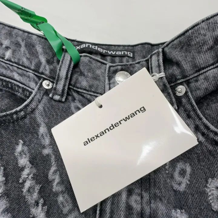 Alexander Wang Alexander Wang Zippered Gray Denim Pants for Women - Size 24" / US 00 / IT 34 - 4 Thumbnail
